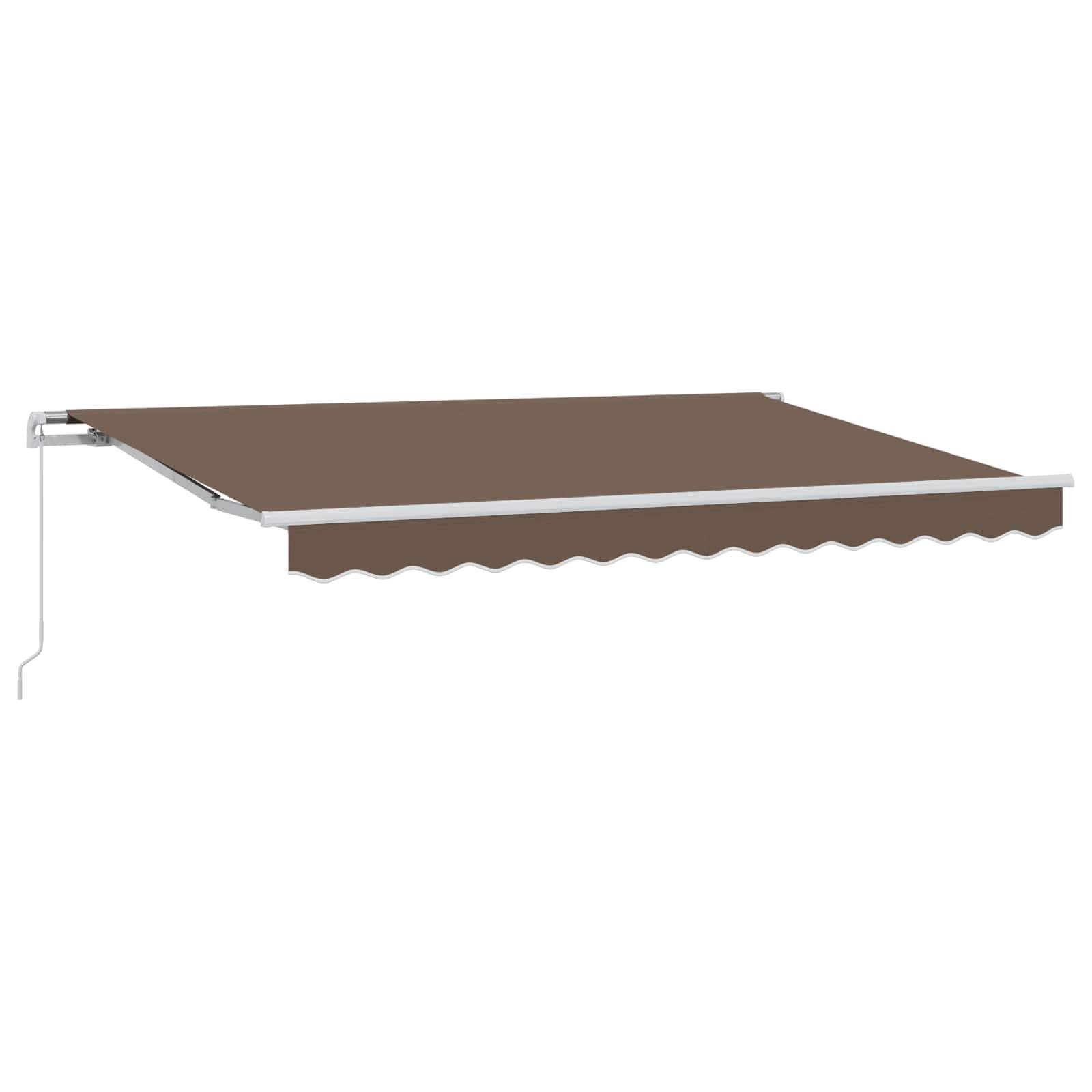vidaXL Ausziehbare Markise Taupe 350 x 250 cm Polyester und Aluminium