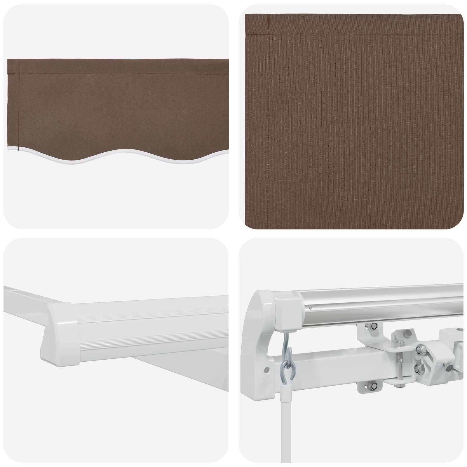 vidaXL Einziehbare Markise Taupe 600 x 350 cm Stoff und Stahl