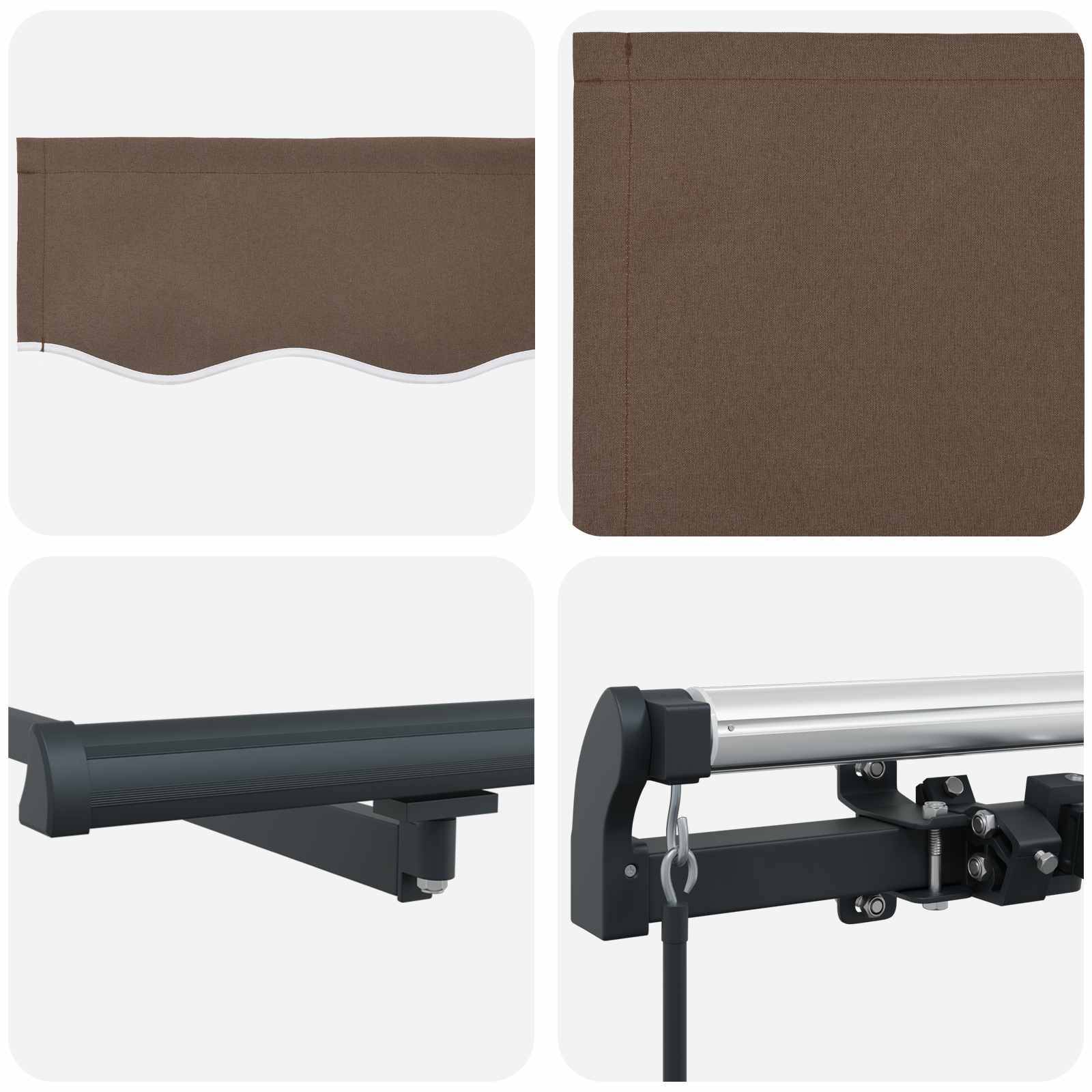 vidaXL Einziehbare Markise Taupe 4 x 2 m Stoff