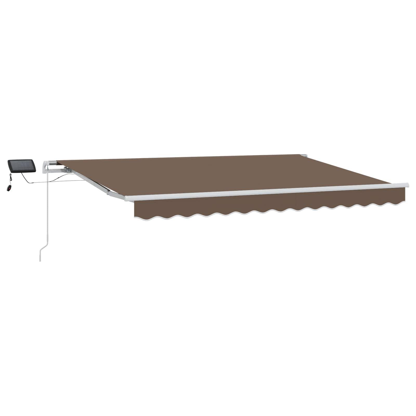 vidaXL Einziehbare Markise Taupe 600 x 350 cm Stoff und Stahl