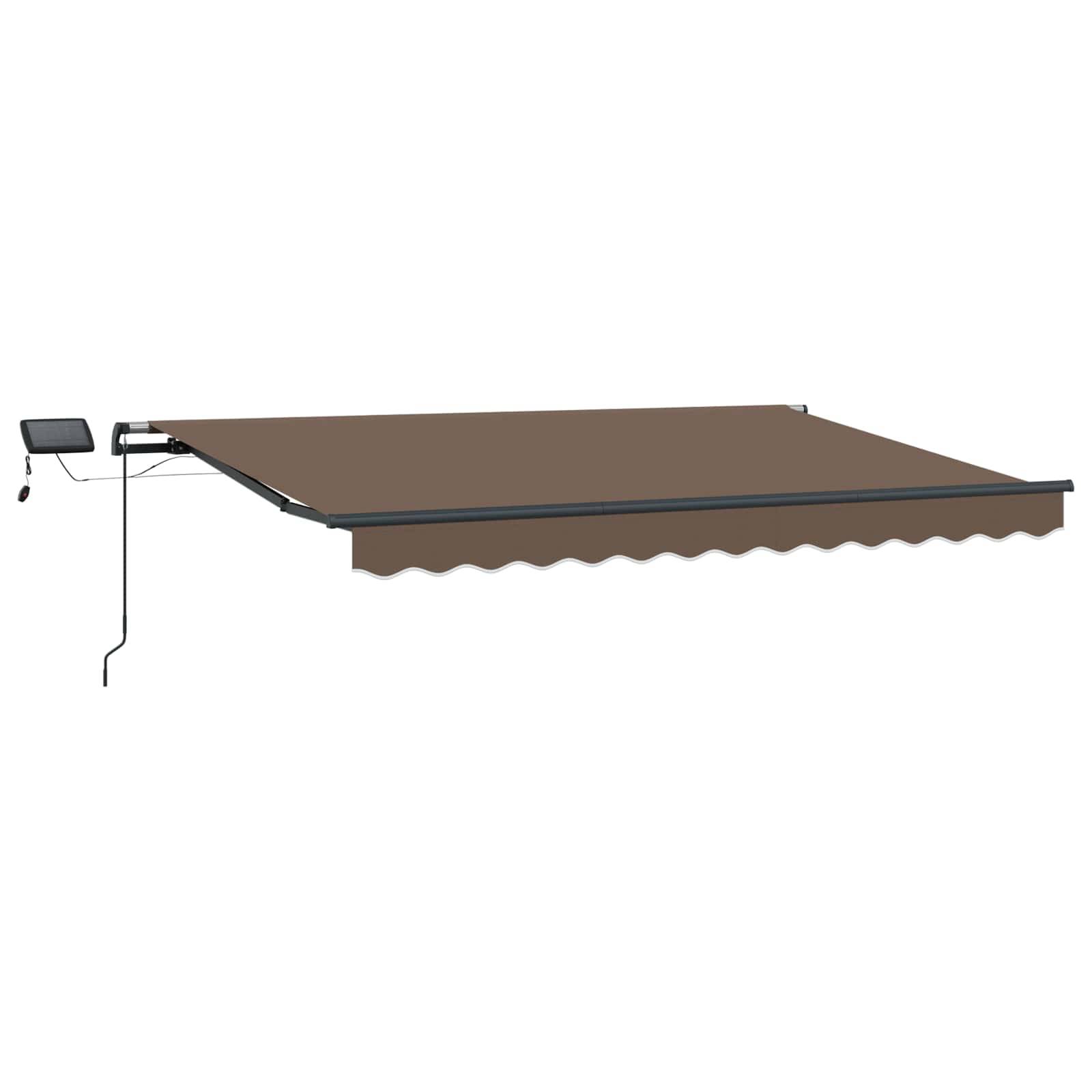 vidaXL Ausziehbare Markise Taupe 400 x 350 cm Stoff und Aluminium