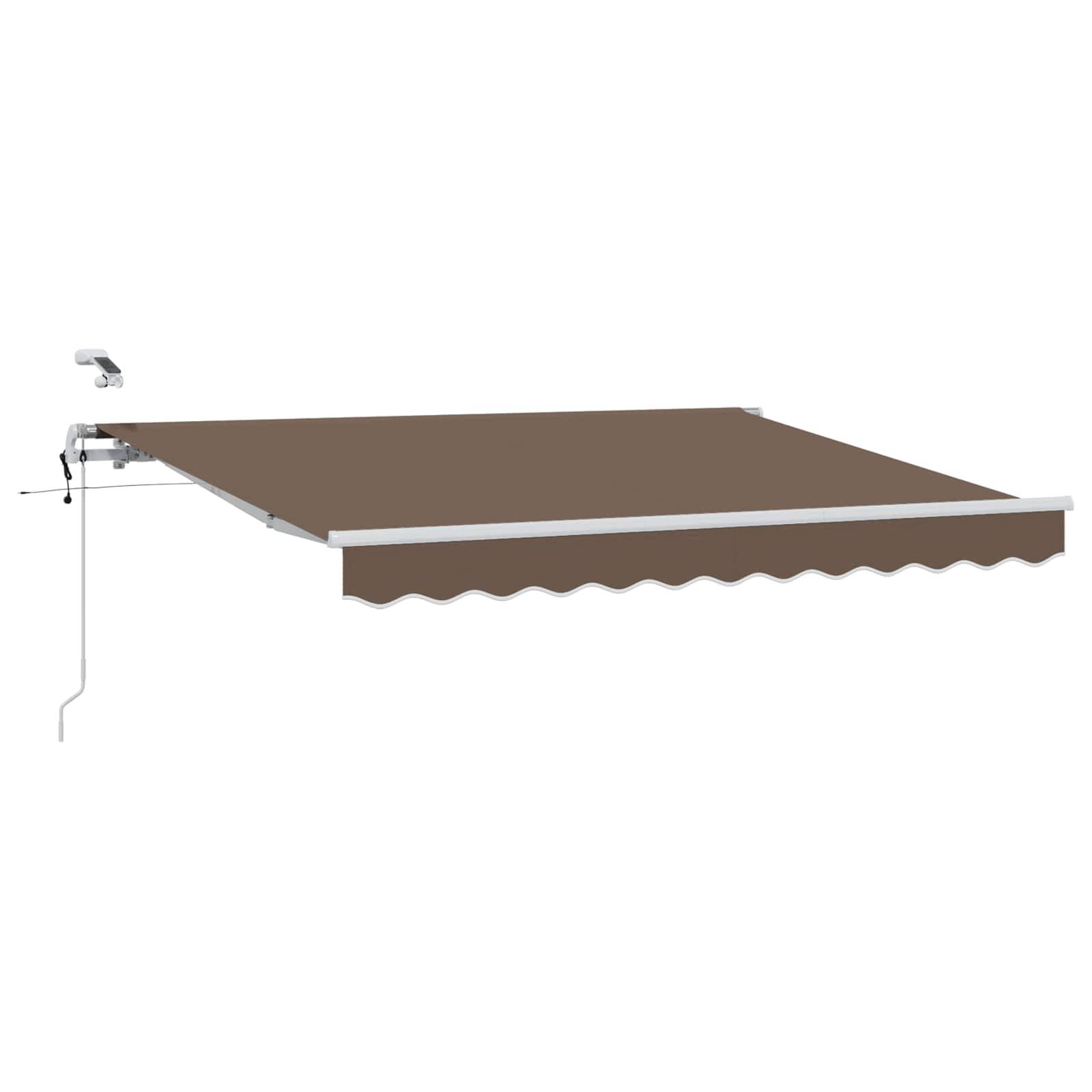 vidaXL Ausziehbare Markise Taupe 350 x 250 cm Polyester