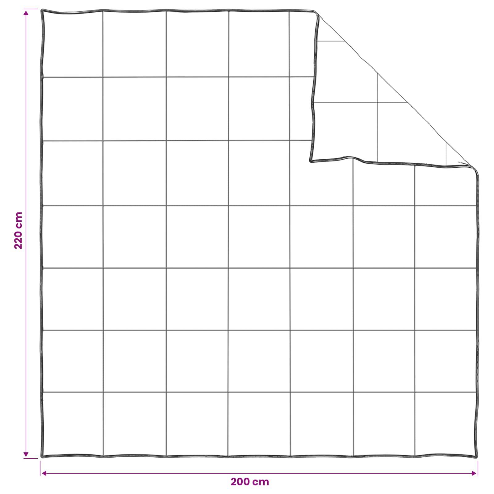 vidaXL Winterbettdecke Weiß 200 x 220 cm Bambus