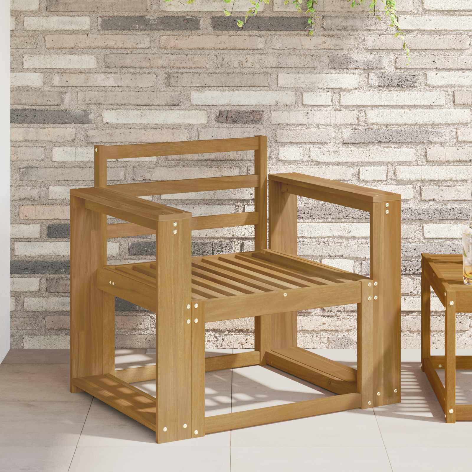 vidaXL Outdoor-Sofagarnitur Massivholz Akazie Weiß