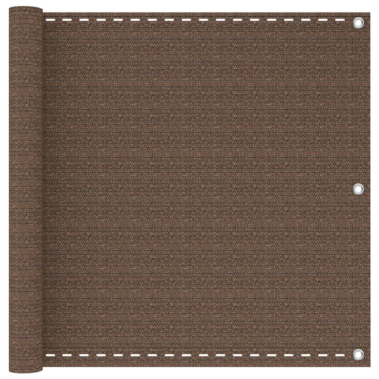 vidaXL Balkonsichtschutz Braun 75 x 700 cm HDPE und Aluminium