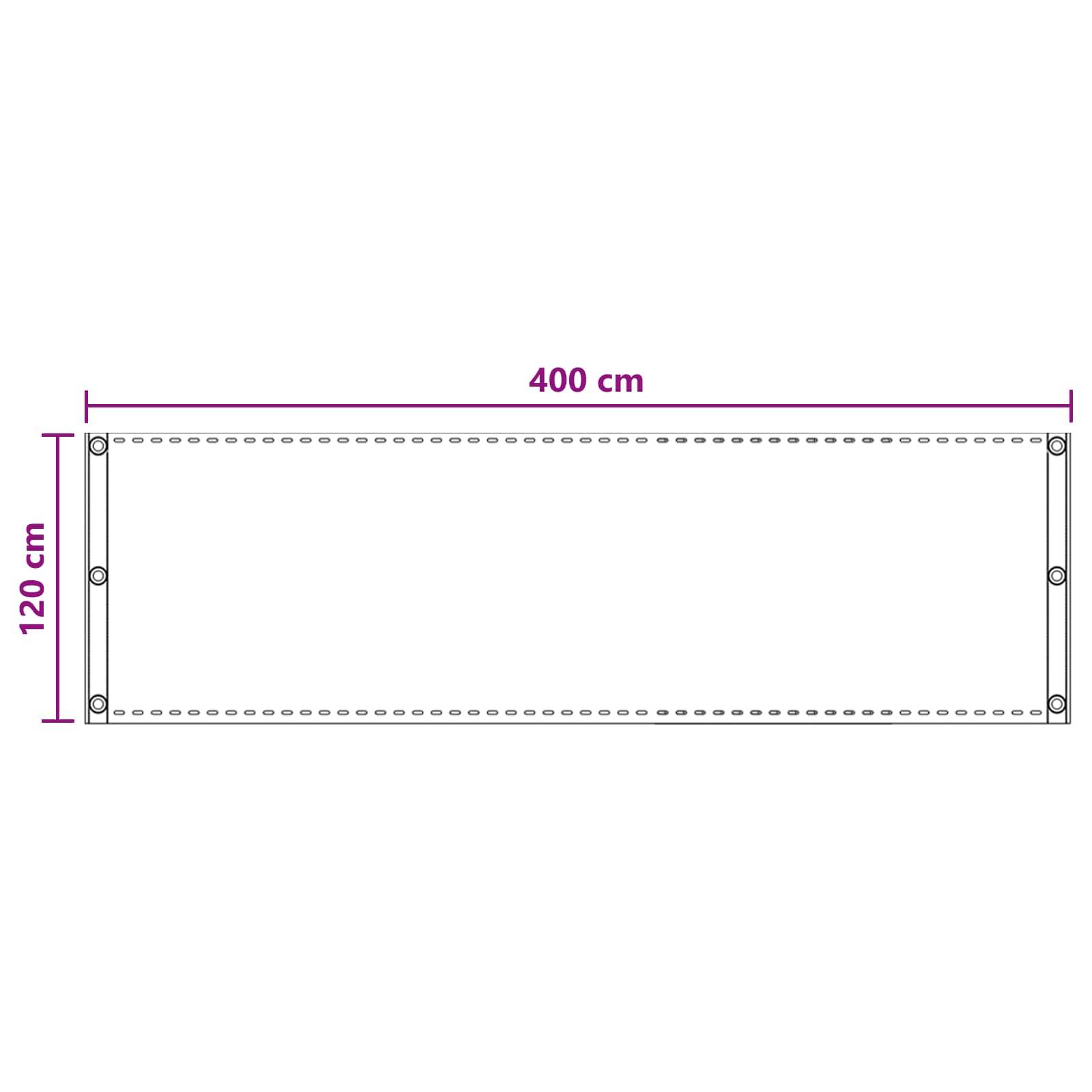 vidaXL Balkonsichtschutz Sand 120 x 400 cm HDPE und Aluminium