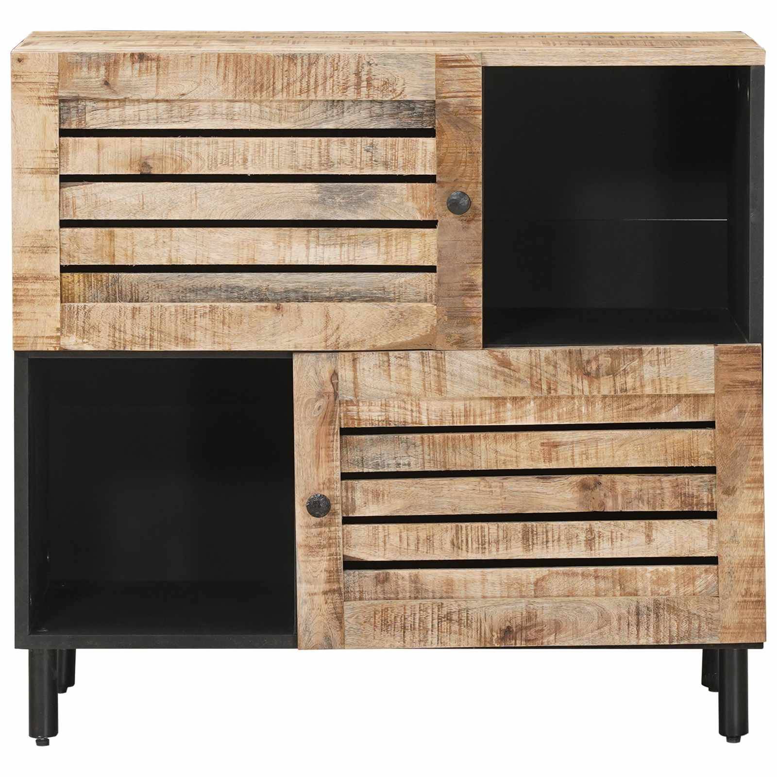 vidaXL Stauraumschränke Braun 80 x 33,5 x 75 cm Massivholz Mango