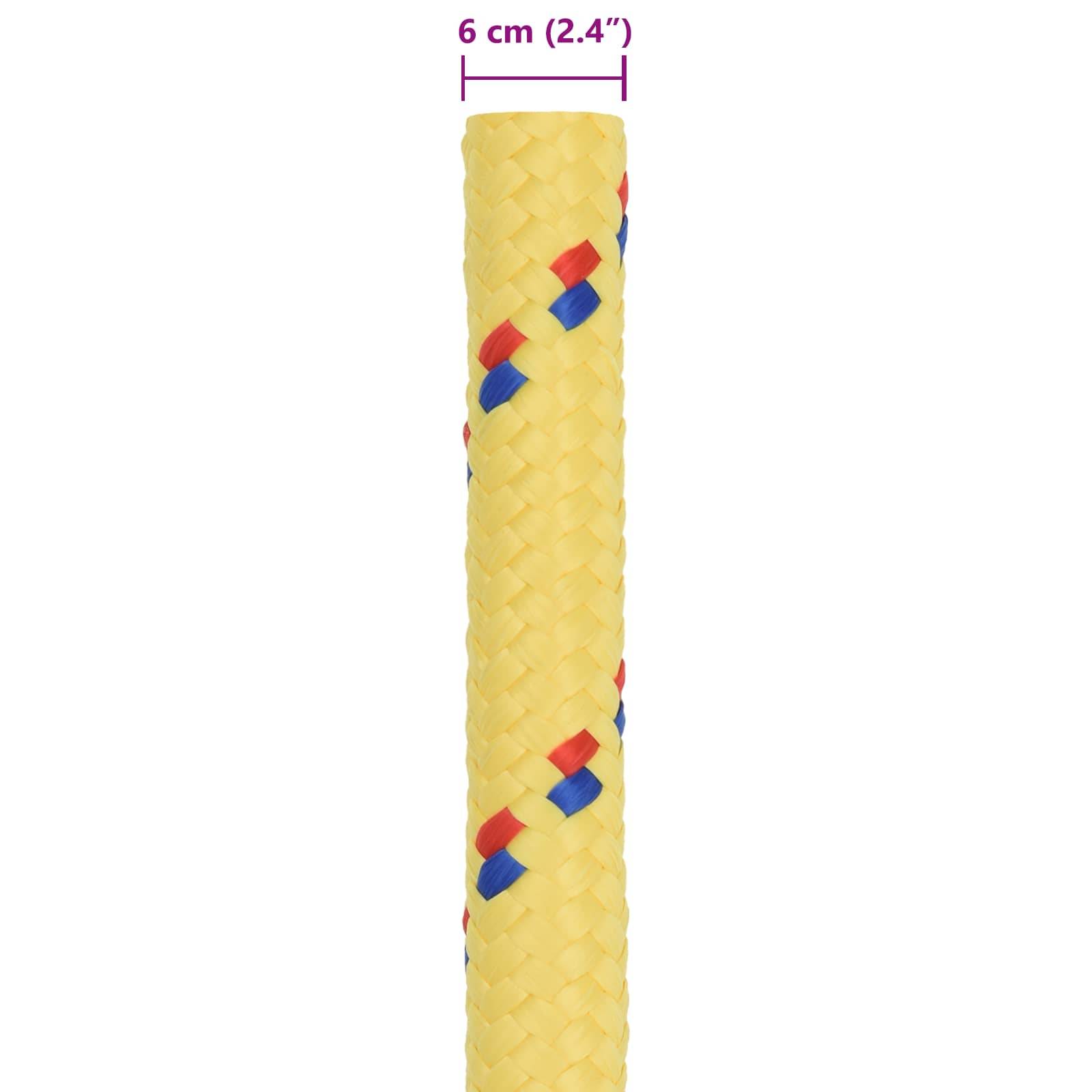 vidaXL Bootsseil 6 mm 5 m Gelb