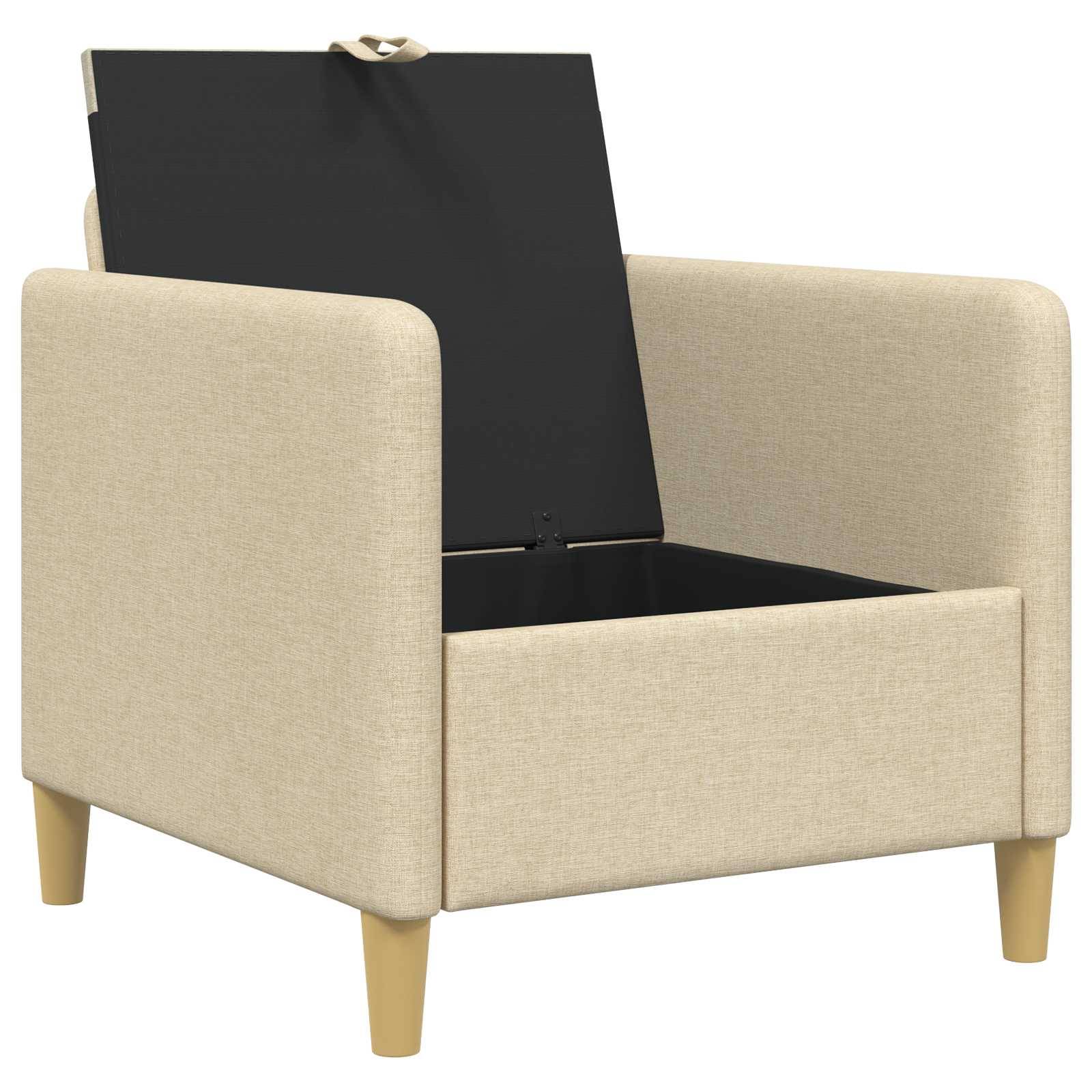 vidaXL Sofa mit Stauraum Creme 72 x 78 x 87 cm Polyester