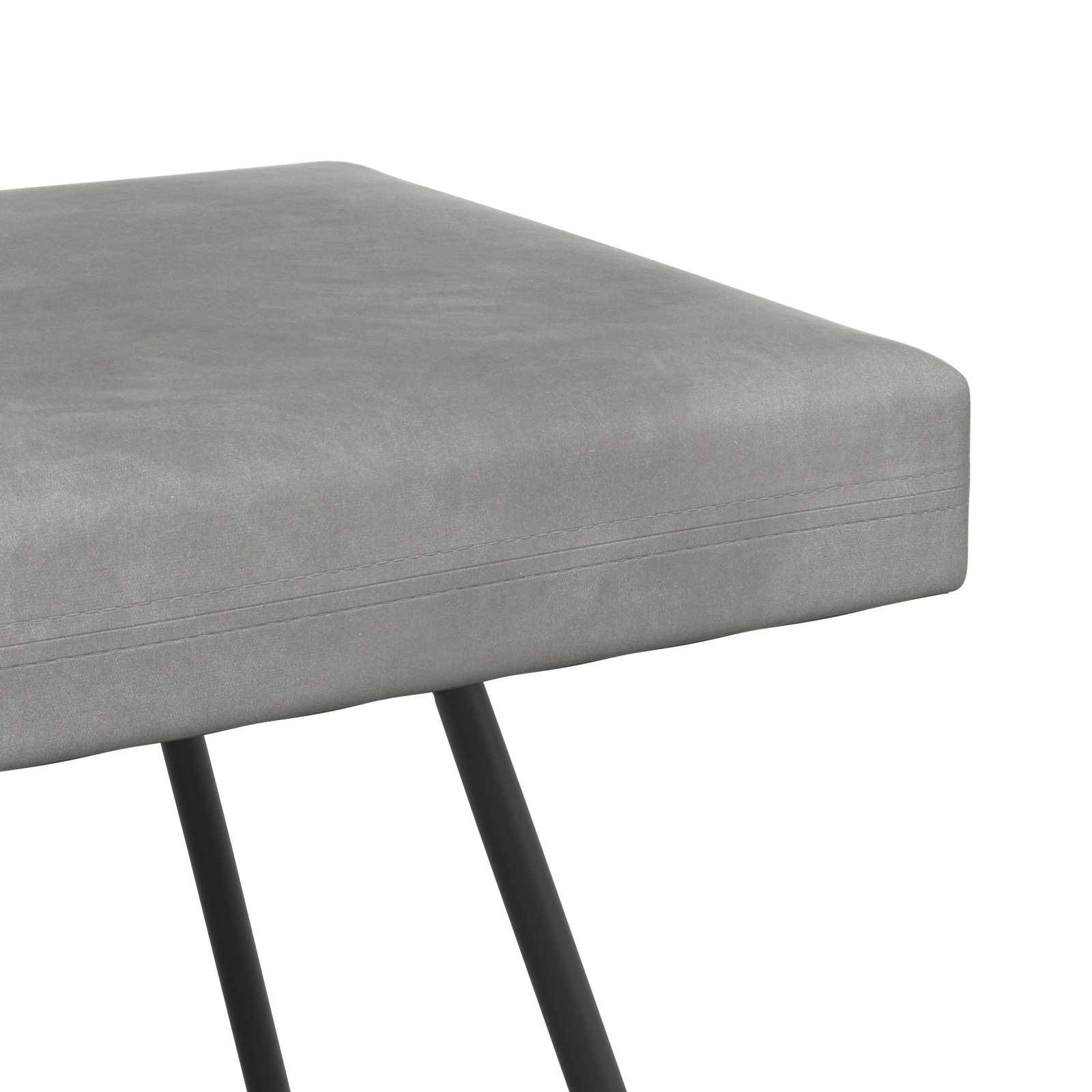 vidaXL Bank Uni Hellgrau 110 x 40 x 45 cm Samt