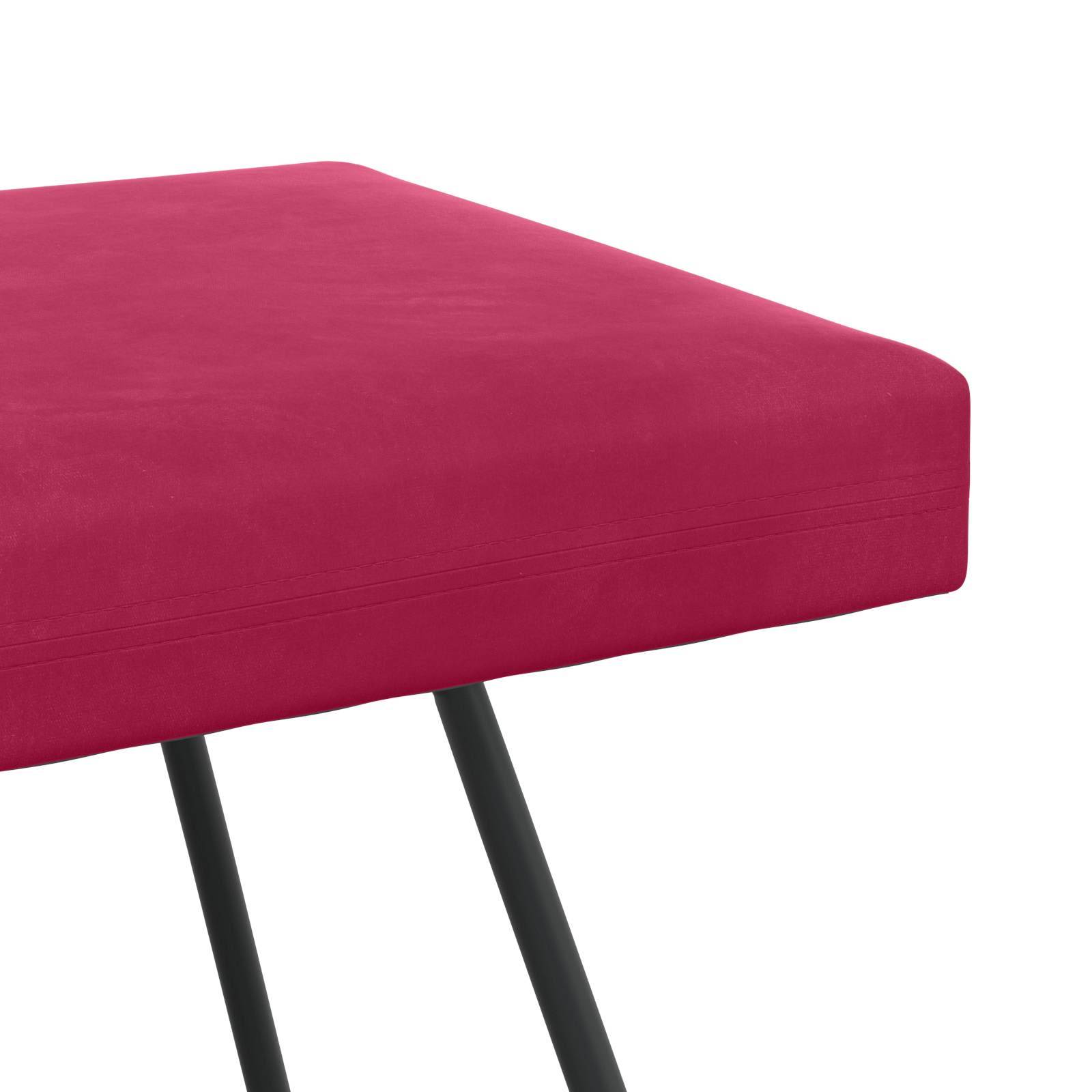 vidaXL Bank Uni Weinrot 110 x 40 x 45 cm Samt