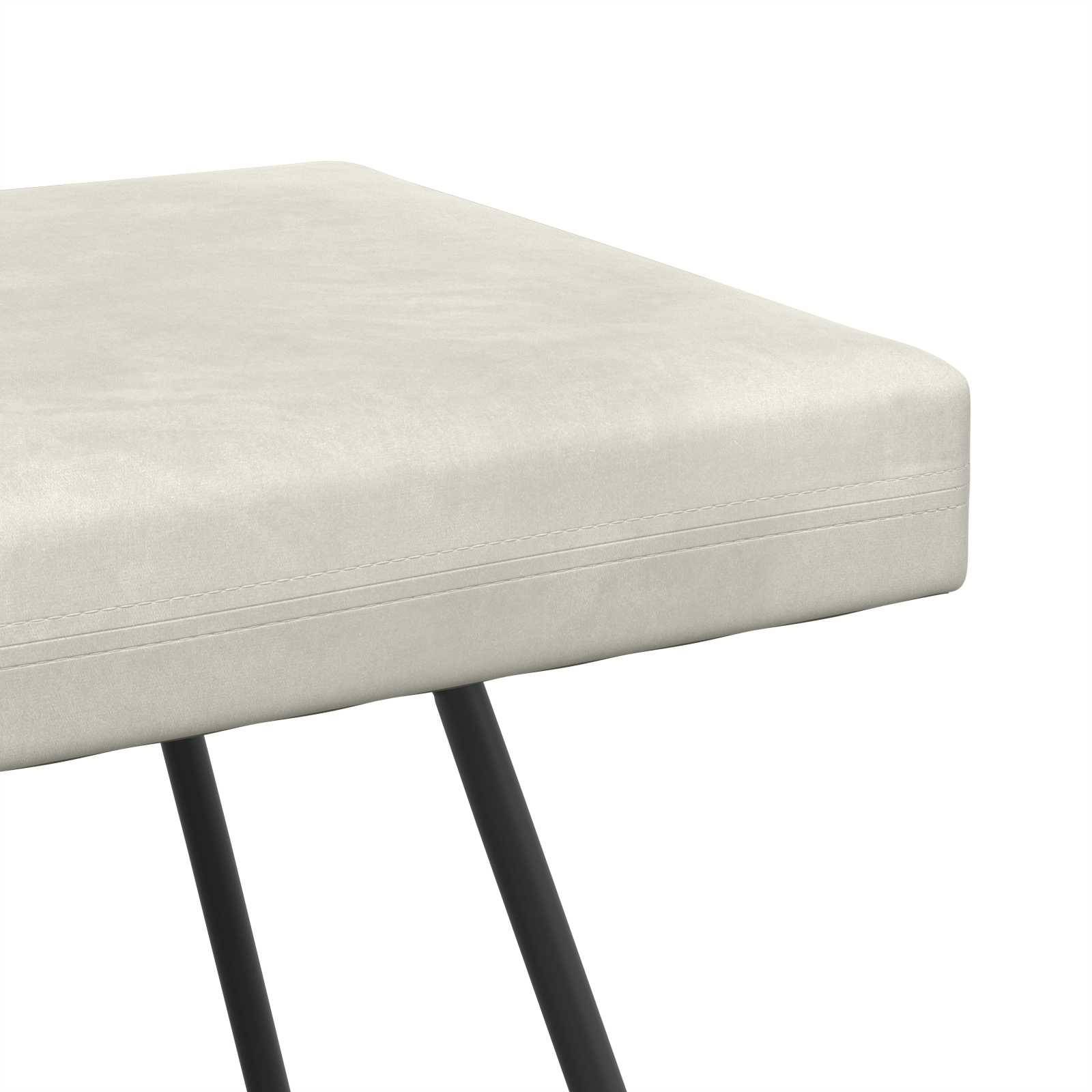 vidaXL Bank Uni Creme 80 x 40 x 45 cm Samt