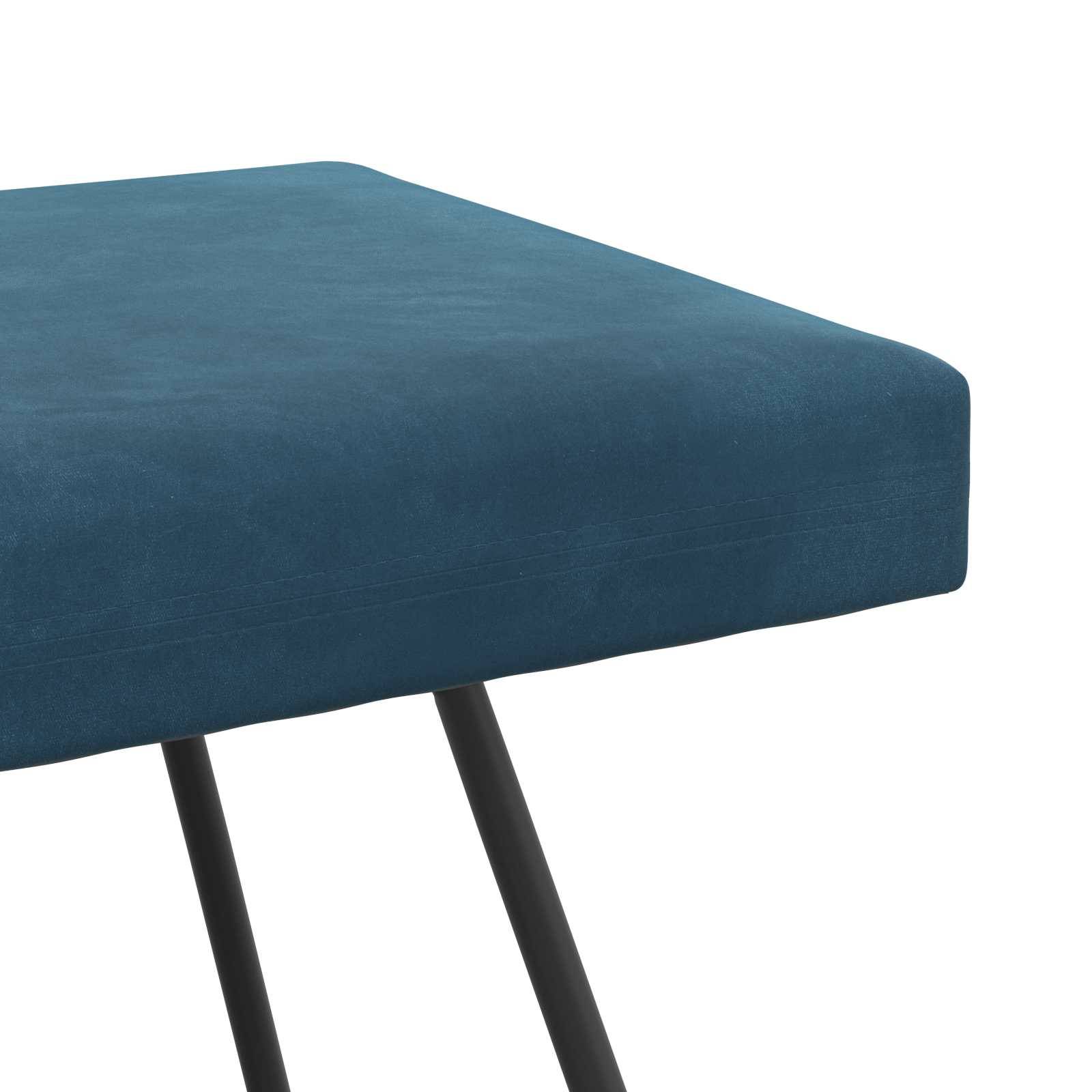 vidaXL Bank Uni Blau 110 x 40 x 45 cm Samt