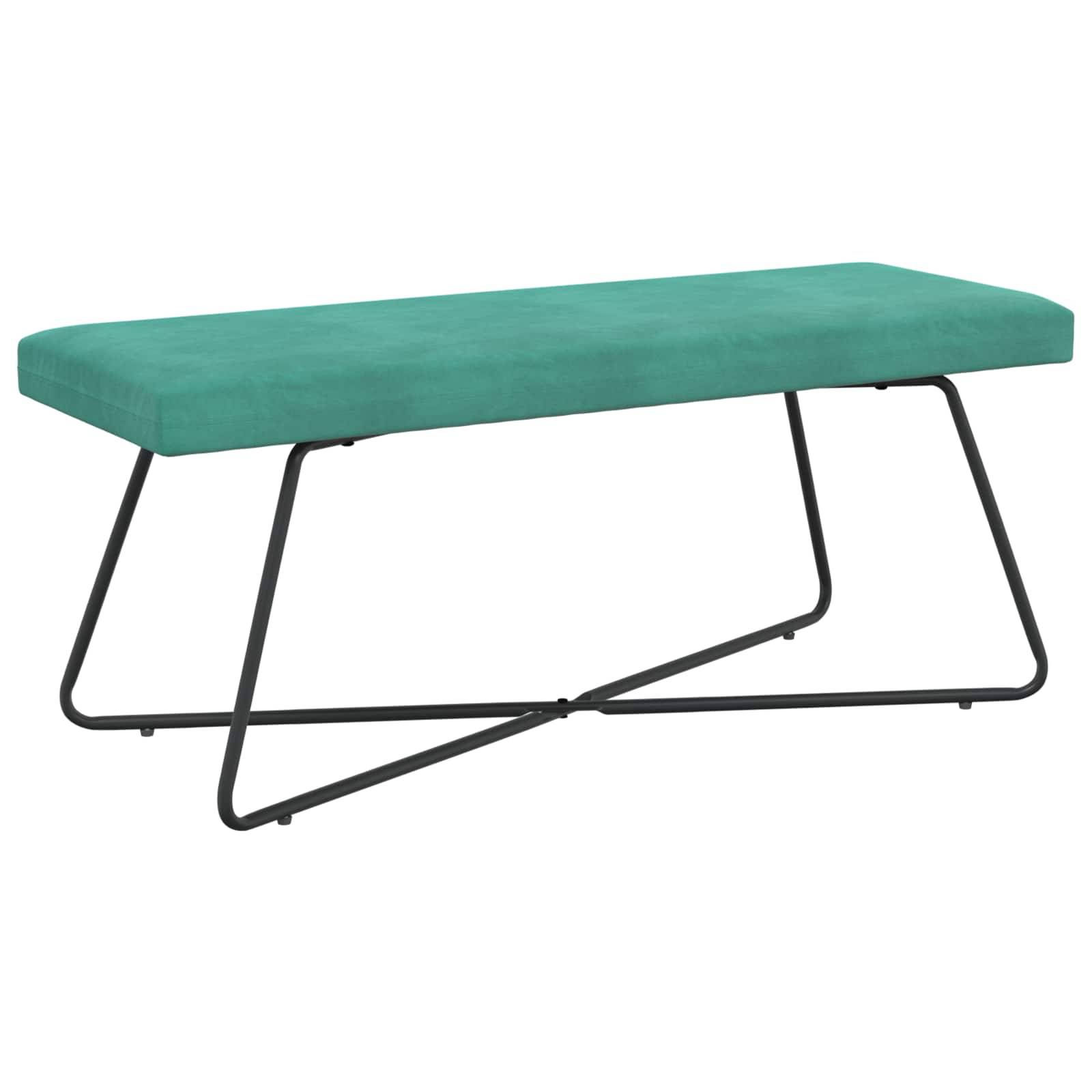 vidaXL Bank Uni Türkis 110 x 40 x 45 cm Samt