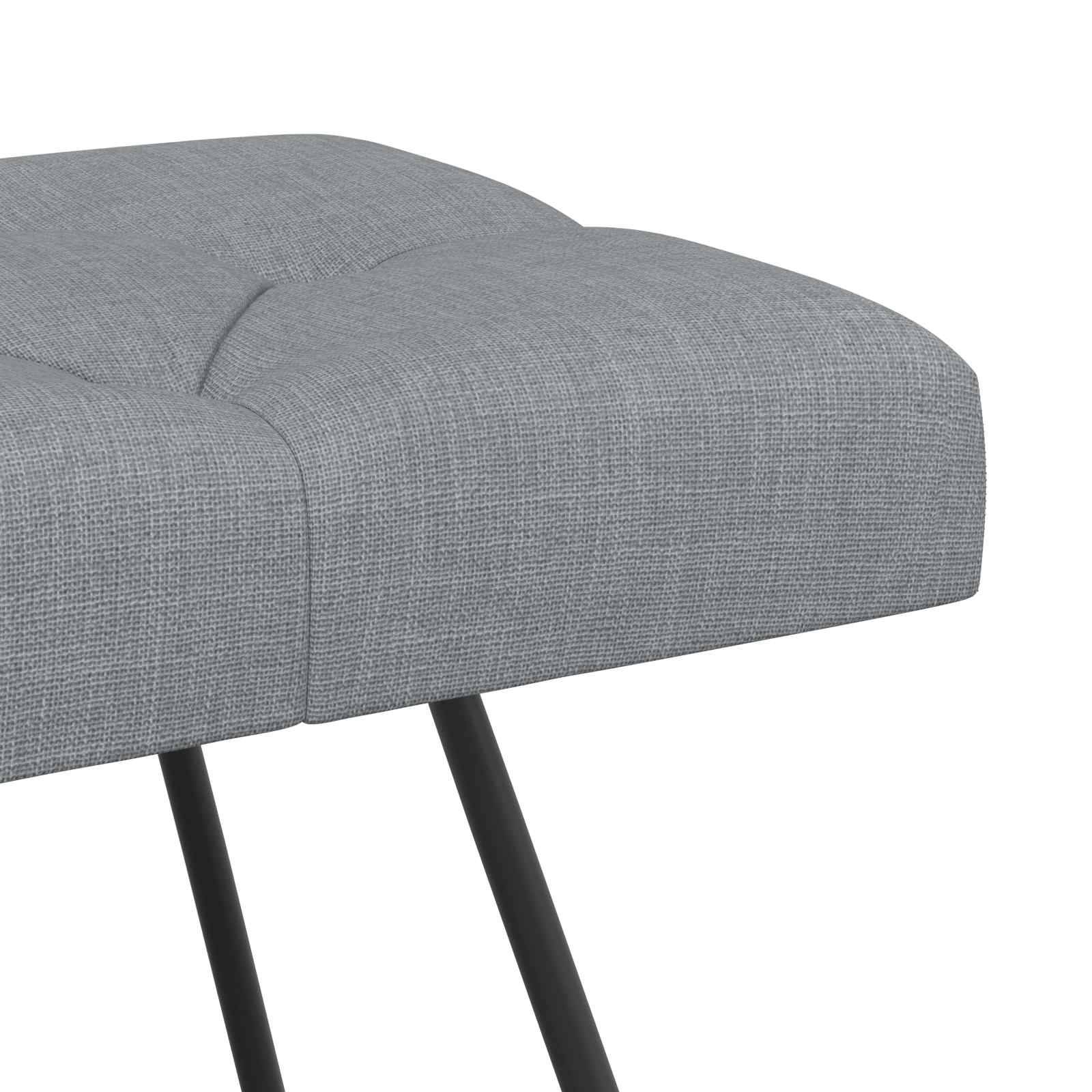 vidaXL Bank mit Knopfheftung Hellgrau 110 x 40 x 46 cm Stoff