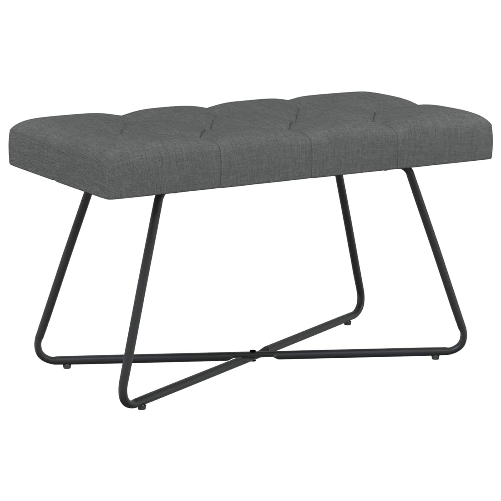 vidaXL Bank mit Knopfheftung Dunkelgrau 80 x 40 x 46 cm Stoff