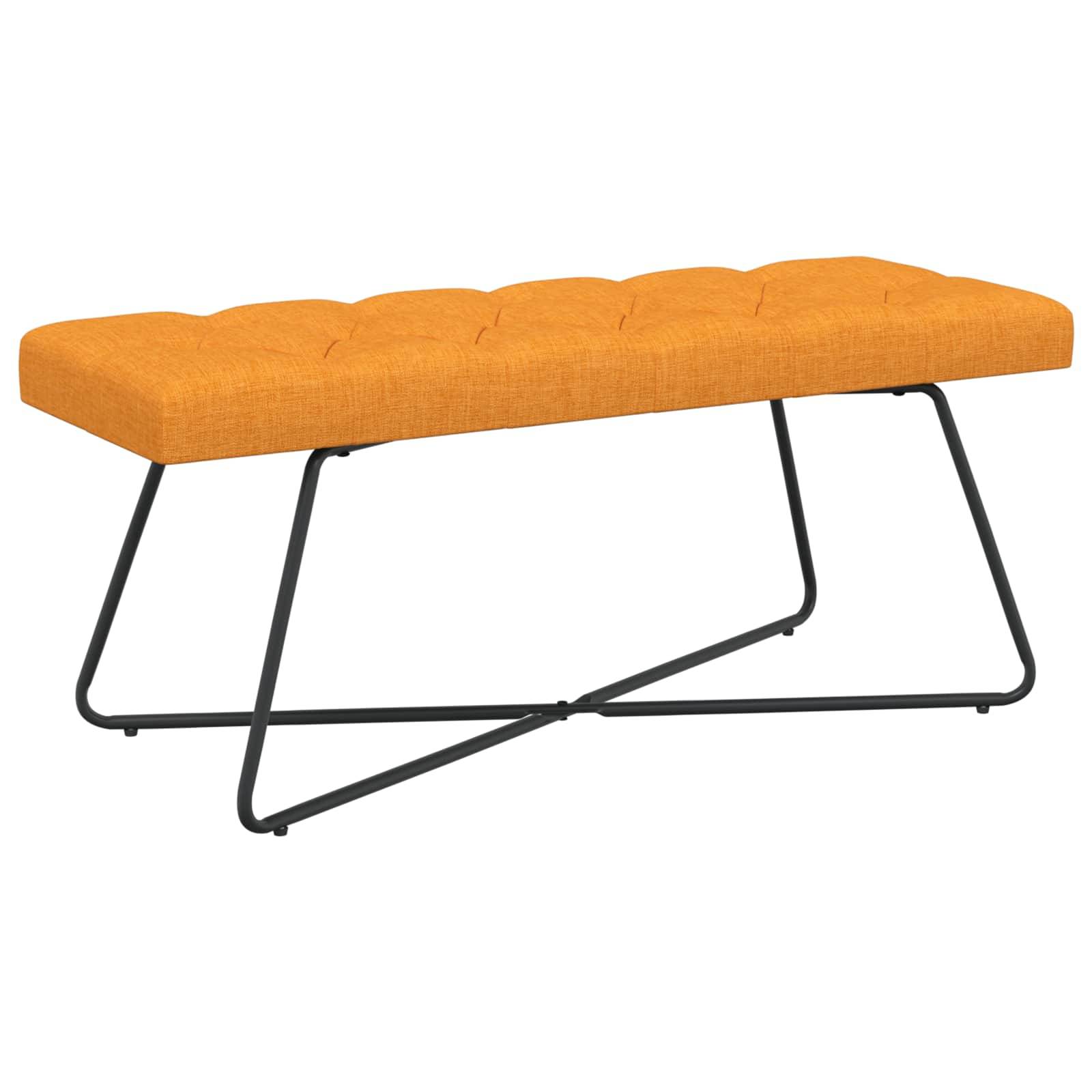 vidaXL Bank mit Knopfheftung Dunkelgelb 110 x 40 x 46 cm Stoff