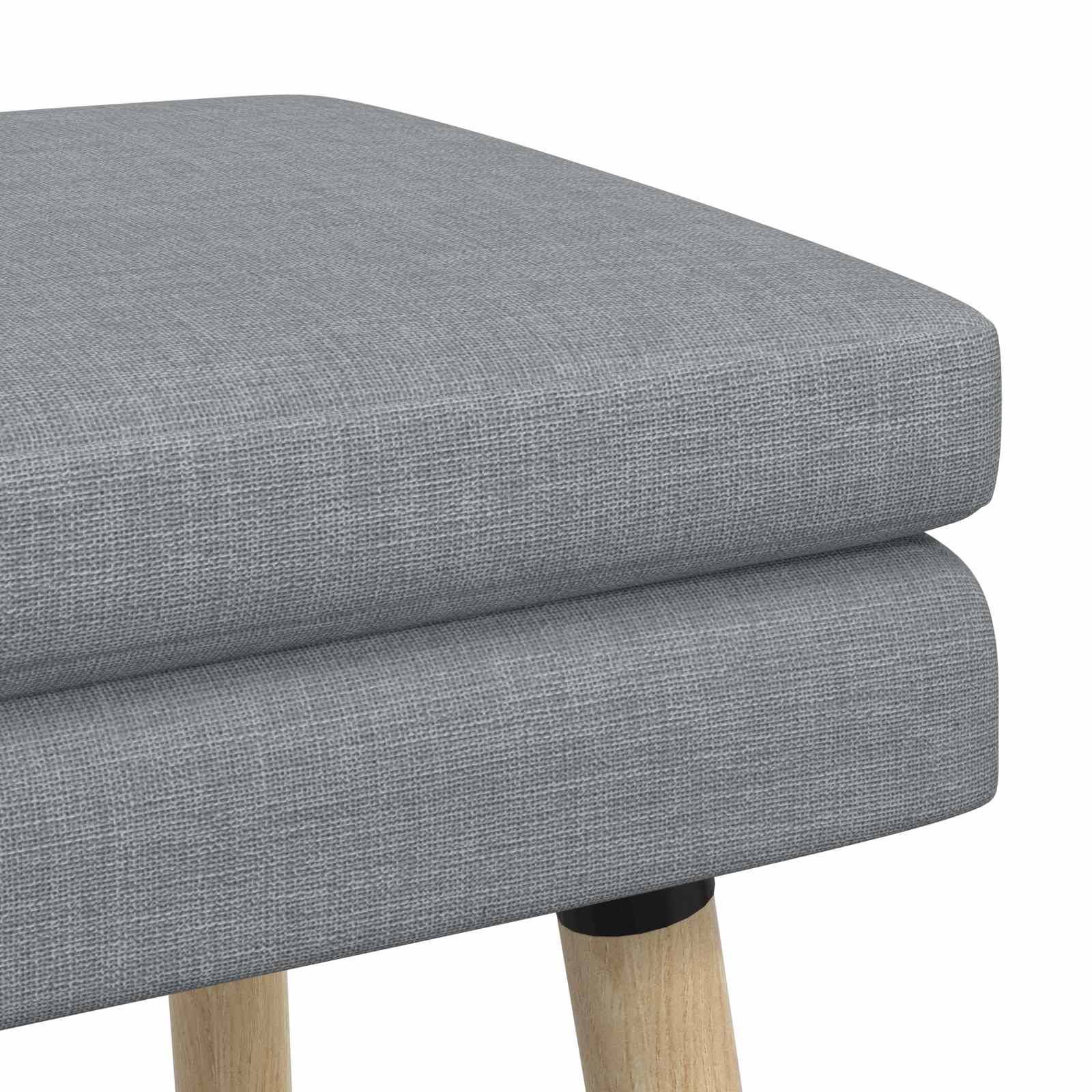 vidaXL Doppellagige Bank Hellgrau 80 x 40 x 47 cm Stoff