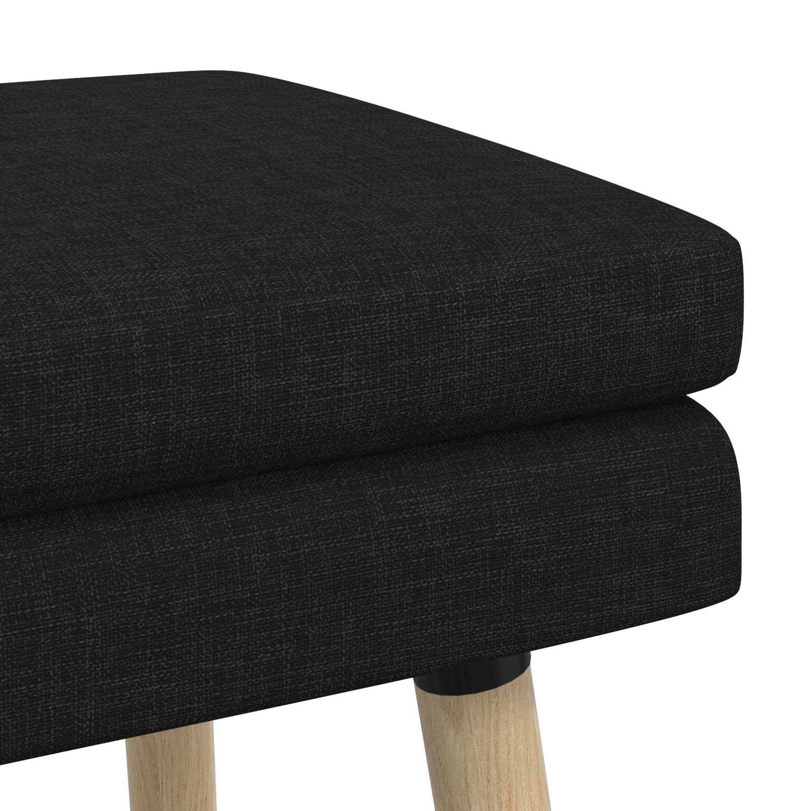 vidaXL Doppellagige Bank Schwarz 110 x 40 x 47 cm Stoff