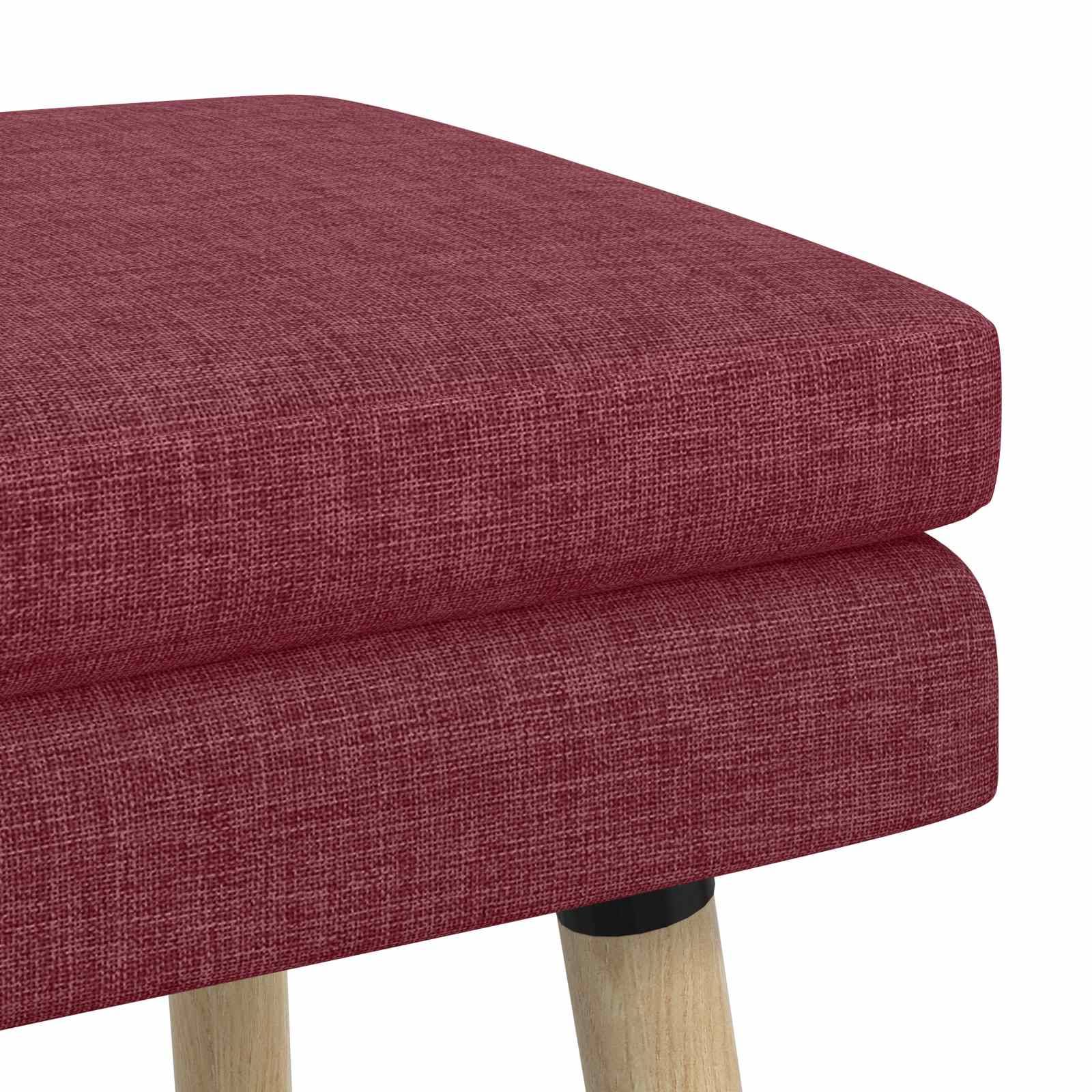 vidaXL Doppellagige Bank Weinrot 60 x 40 x 46 cm Stoff