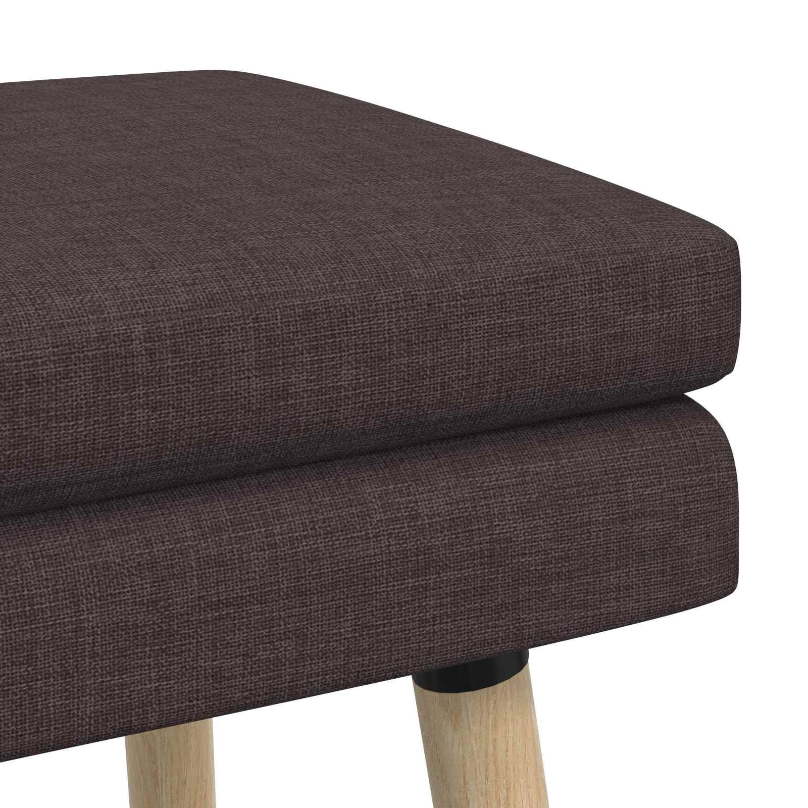 vidaXL Doppellagige Bank Dunkelbraun 60 x 40 x 46 cm Stoff