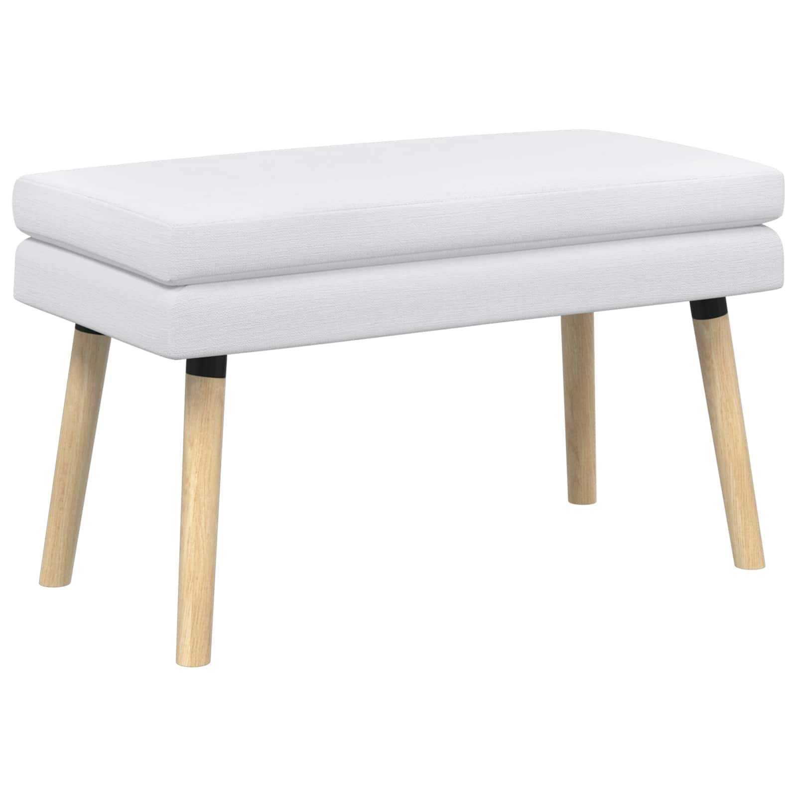 vidaXL Doppellagige Bank Weiß 80 x 40 x 47 cm Stoff