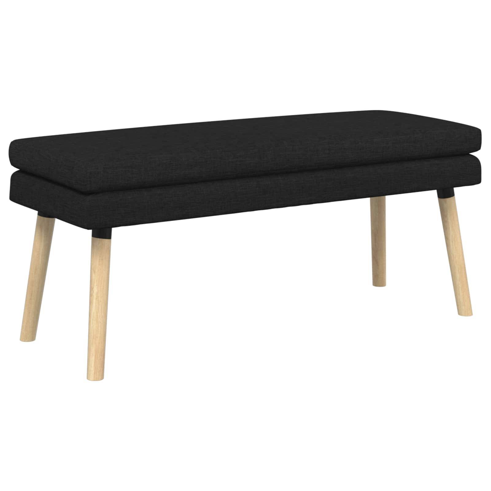 vidaXL Doppellagige Bank Schwarz 110 x 40 x 47 cm Stoff