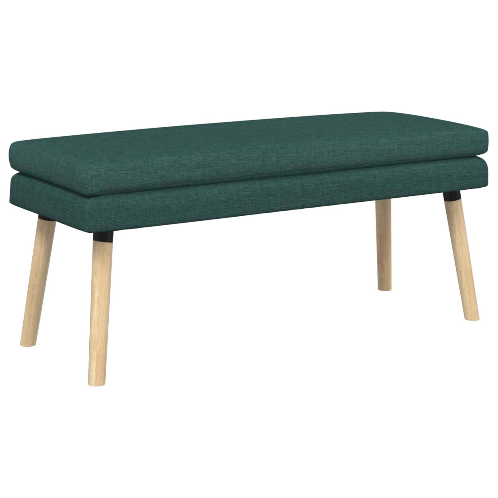 vidaXL Doppellagige Bank Dunkelgrün 110 x 40 x 47 cm Stoff