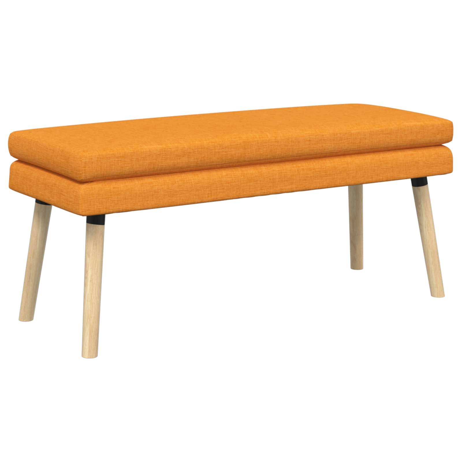 vidaXL Doppellagige Bank Dunkelgelb 110 x 40 x 47 cm Stoff