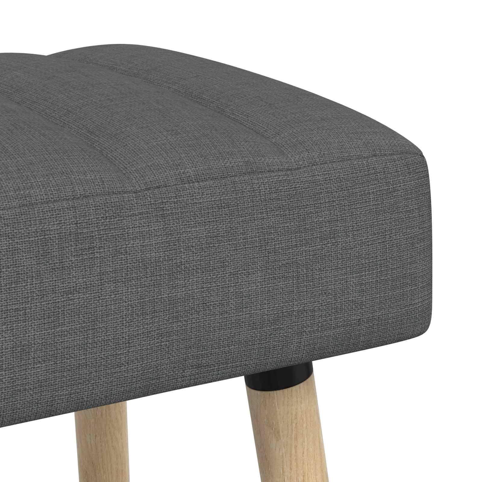 vidaXL Kanalgepolsterte Bank Dunkelgrau 110 x 40 x 46 cm Stoff