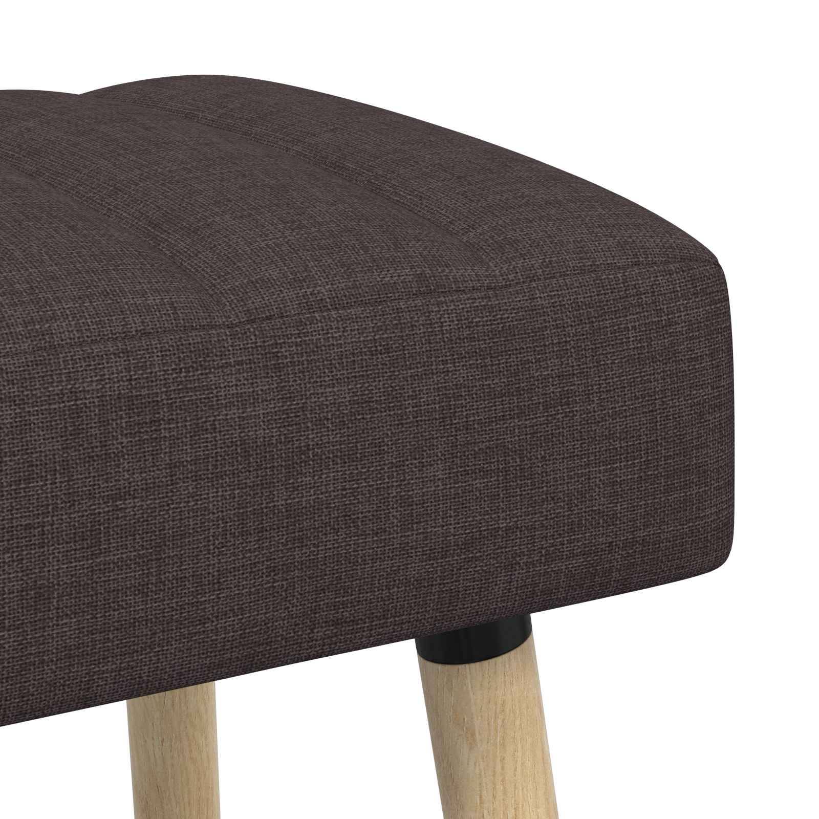 vidaXL Kanalgepolsterte Bank Dunkelbraun 60 x 40 x 45 cm Stoff
