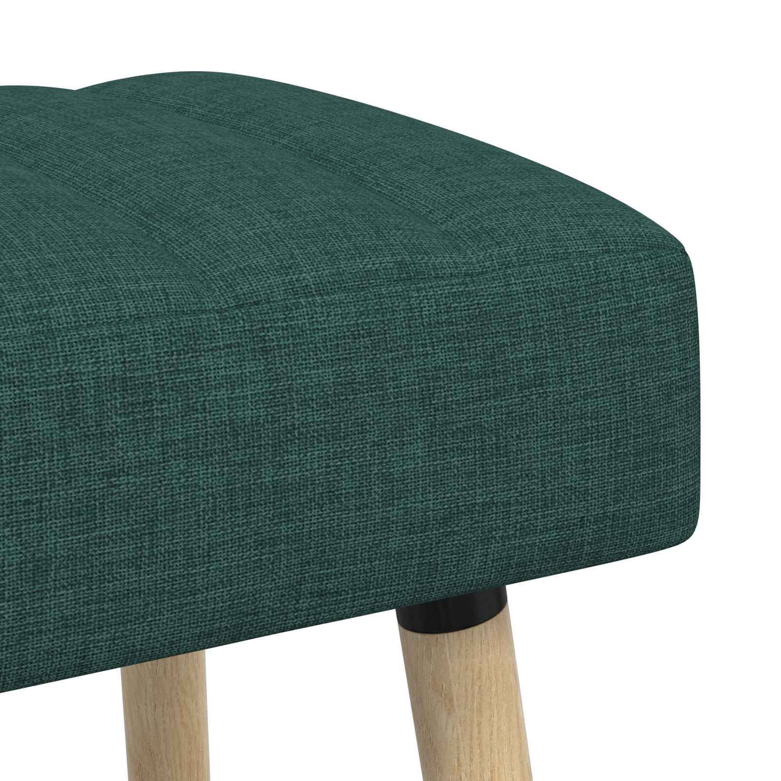 vidaXL Kanalgepolsterte Bank Dunkelgrün 110 x 40 x 46 cm Stoff