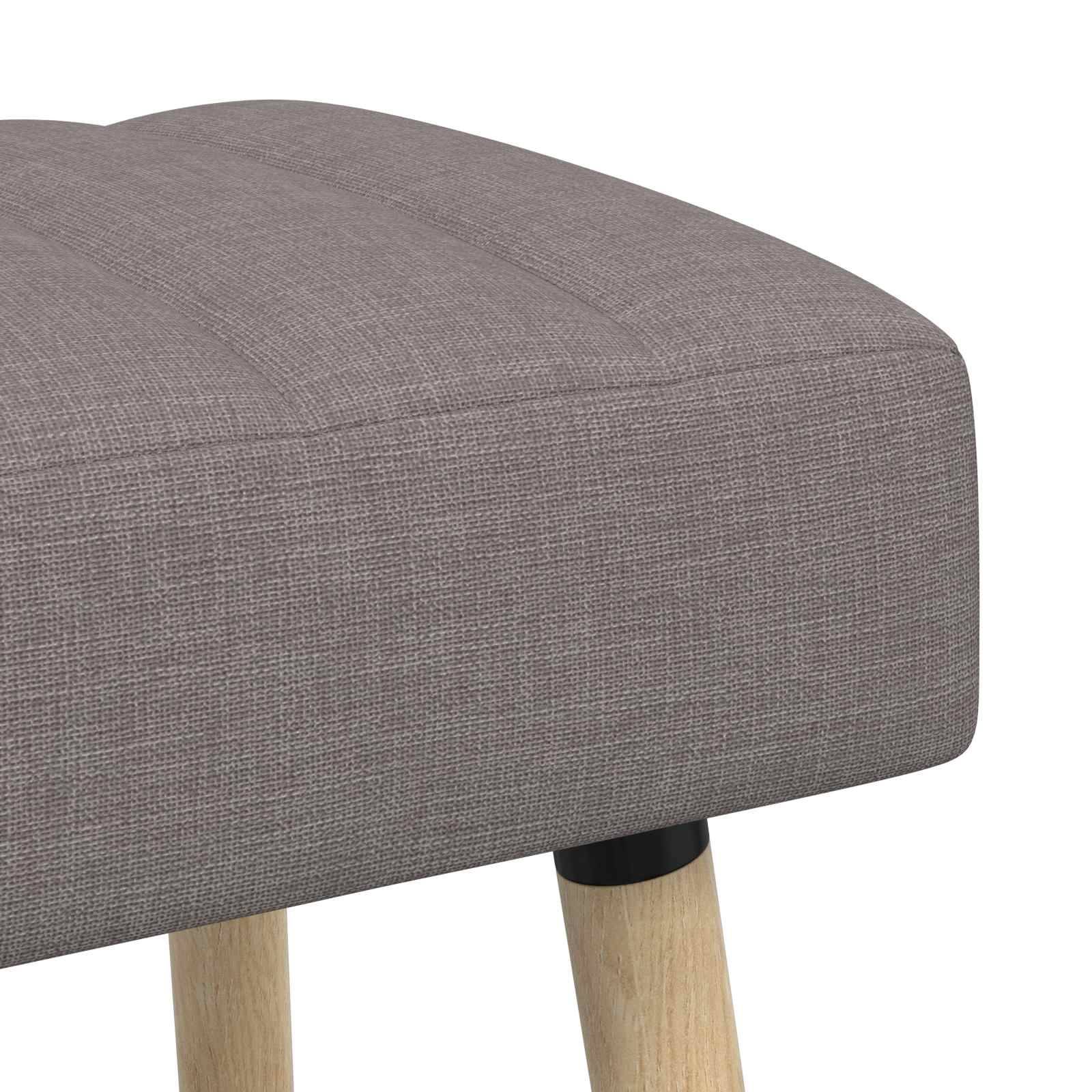 vidaXL Kanalgepolsterte Bank Taupe 80 x 40 x 46 cm Stoff