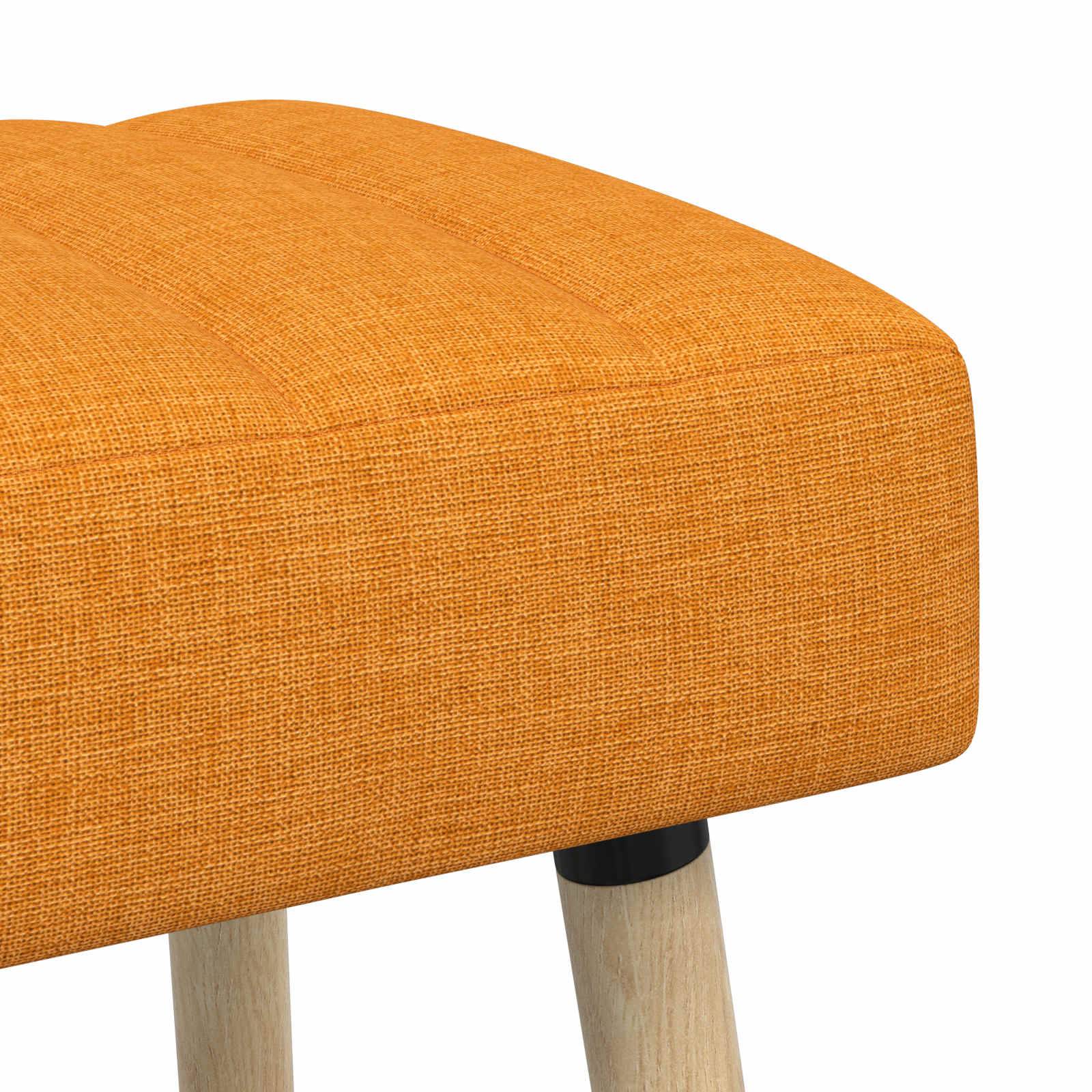 vidaXL Kanalgepolsterte Bank Dunkelgelb 60 x 40 x 45 cm Stoff