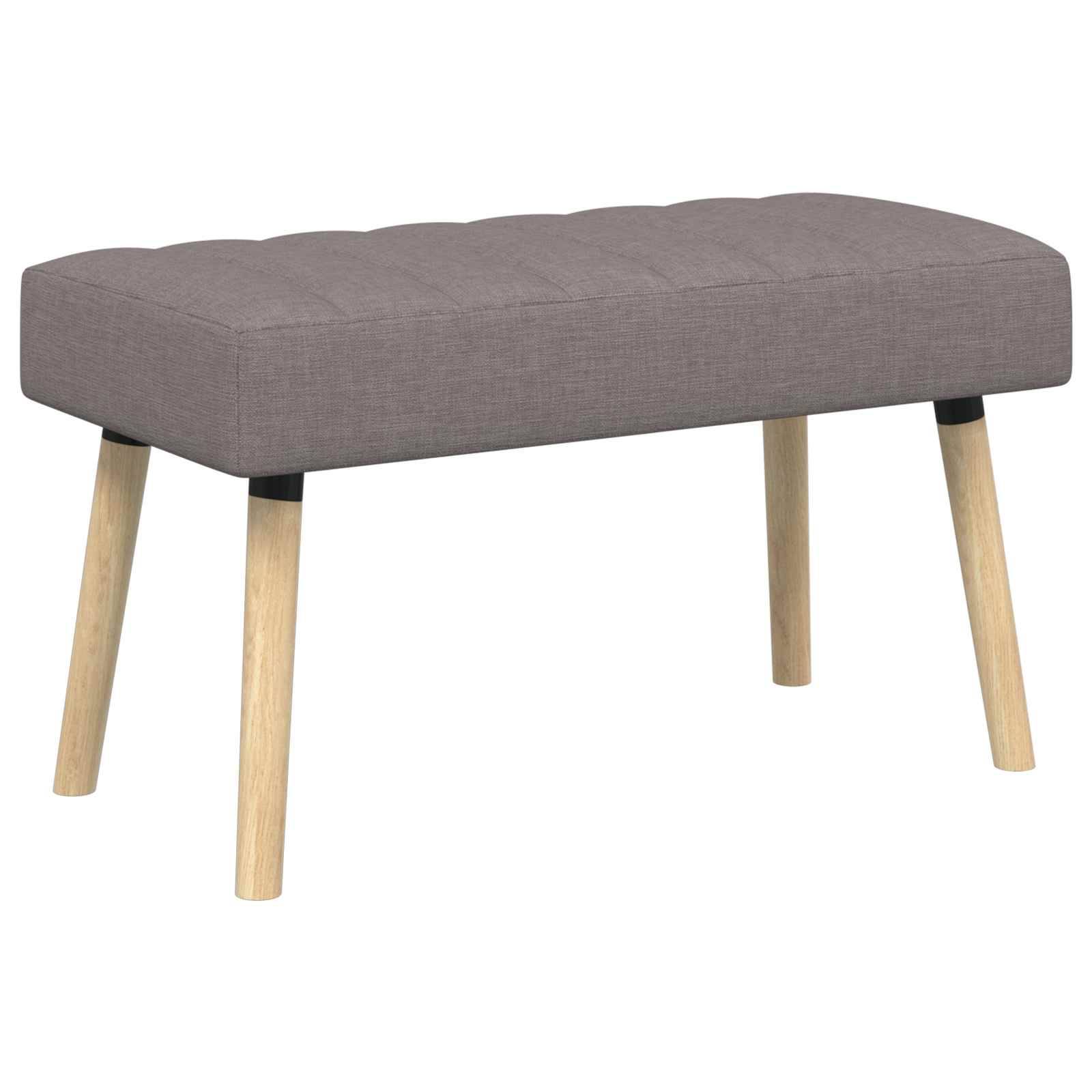 vidaXL Kanalgepolsterte Bank Taupe 80 x 40 x 46 cm Stoff