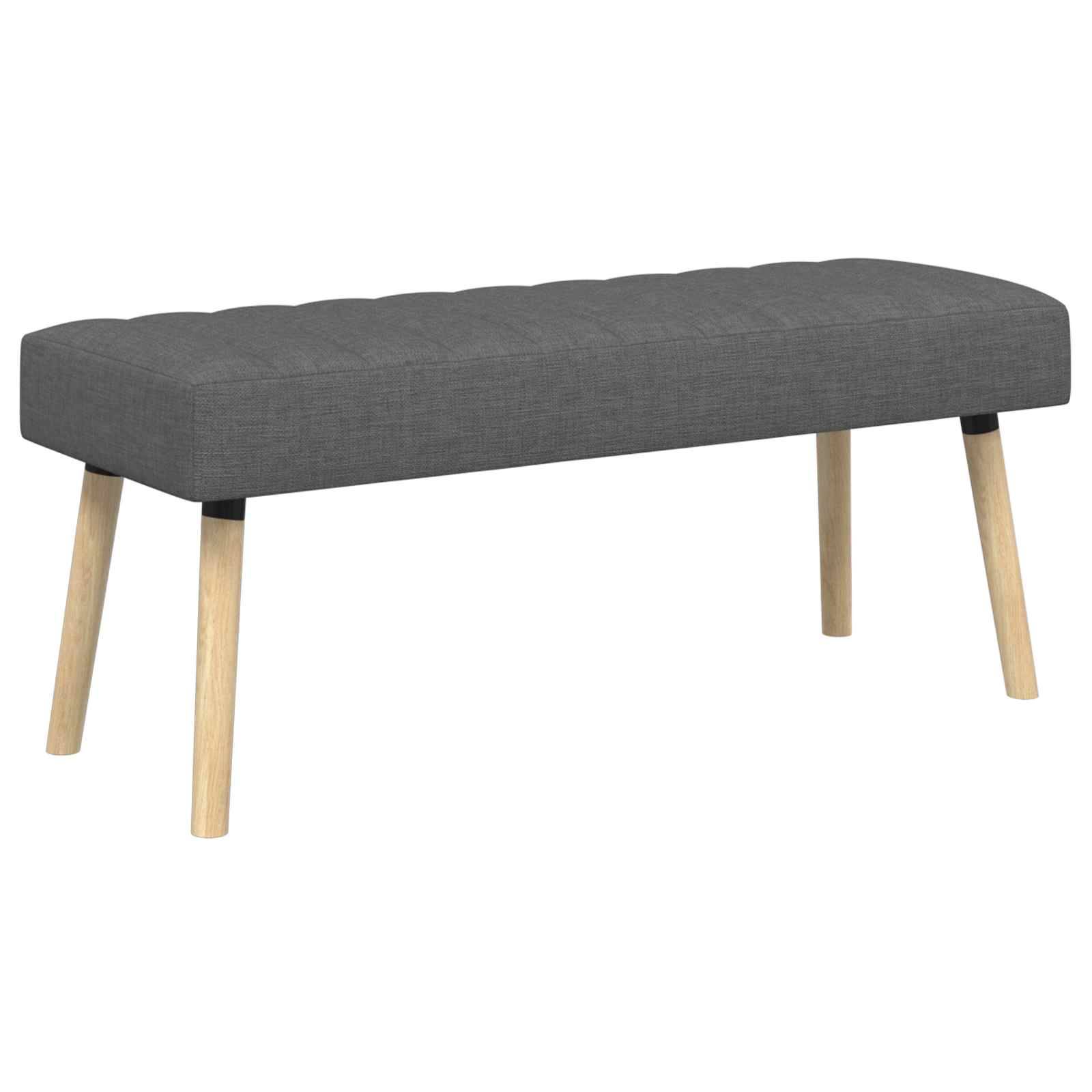 vidaXL Kanalgepolsterte Bank Dunkelgrau 110 x 40 x 46 cm Stoff
