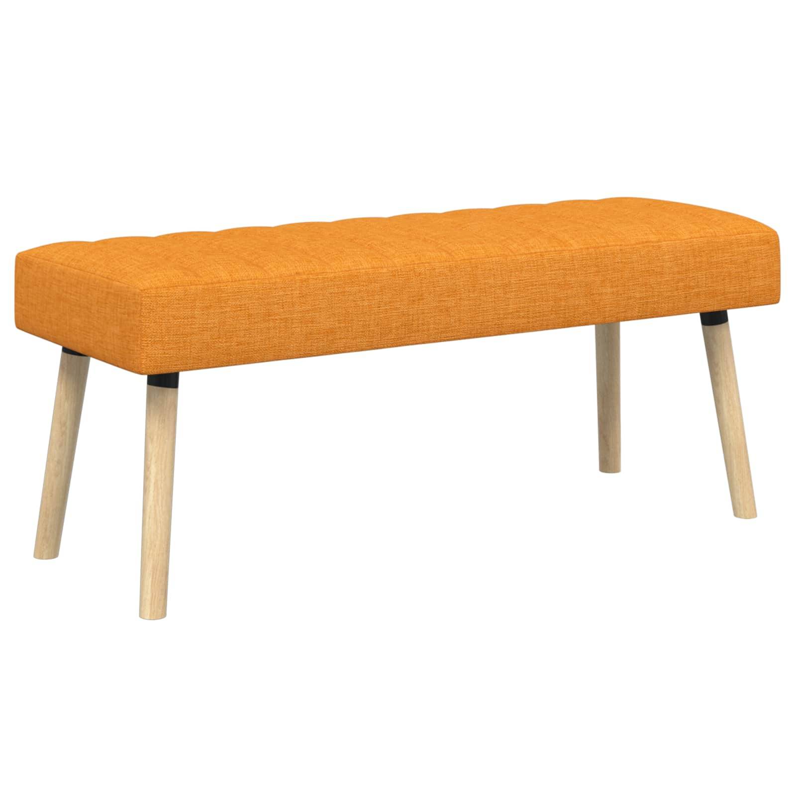 vidaXL Kanalgepolsterte Bank Dunkelgelb 110 x 40 x 46 cm Stoff
