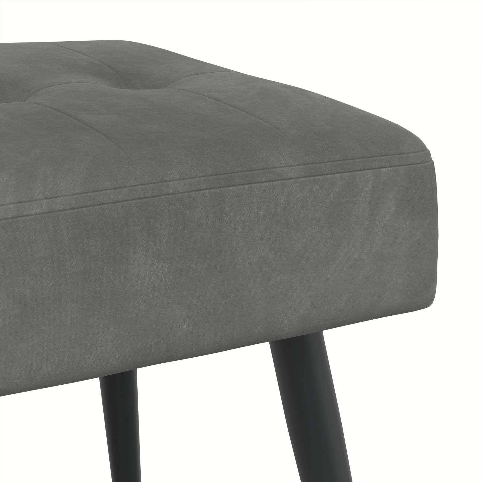 vidaXL Bank mit Knopfheftung Dunkelgrau 80 x 40 x 46 cm Samt