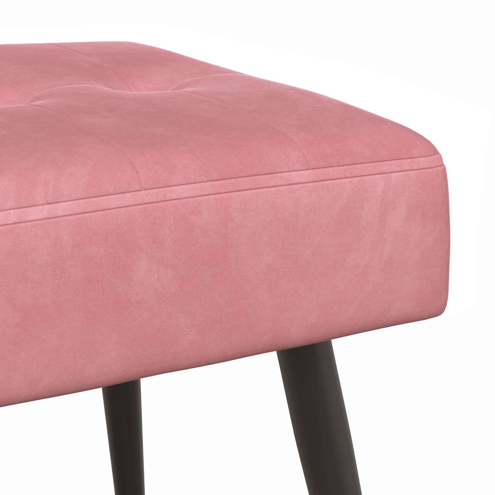 vidaXL Bank mit Knopfheftung Rosa 60 x 40 x 45 cm Samt