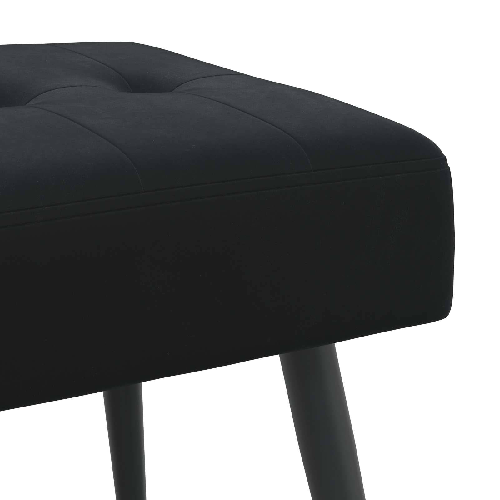 vidaXL Bank mit Knopfheftung Schwarz 60 x 40 x 45 cm Samt