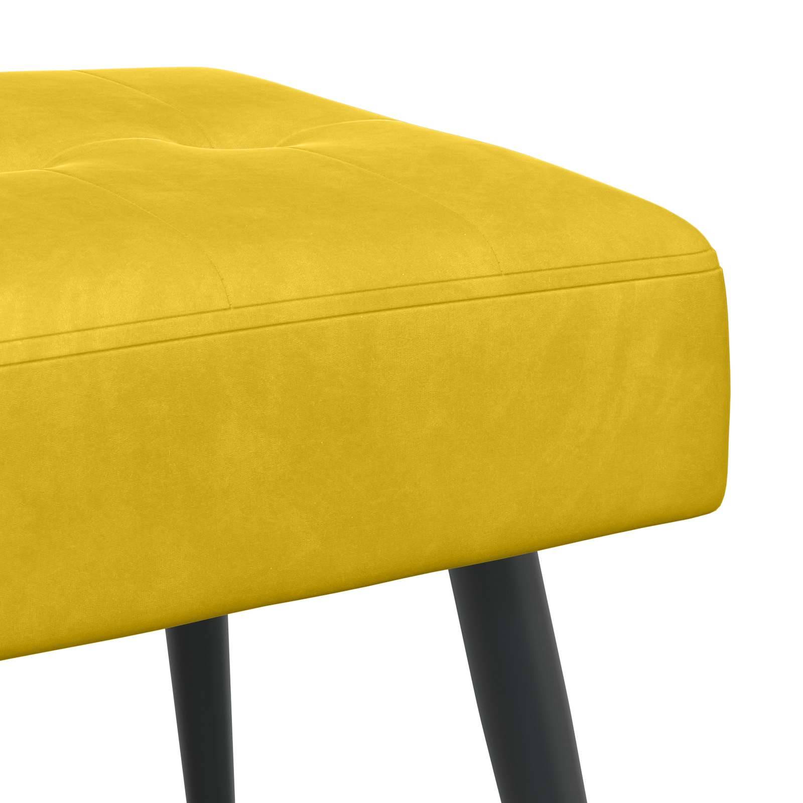 vidaXL Bank mit Knopfheftung Gelb 110 x 40 x 46 cm Samt
