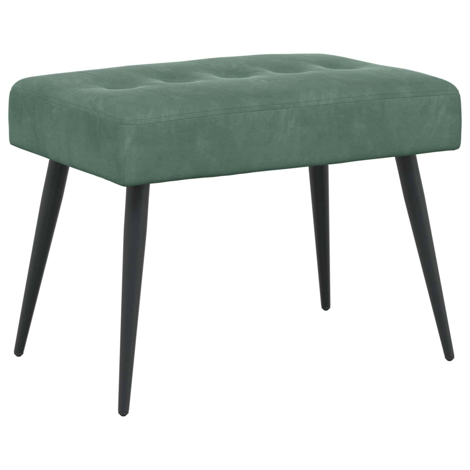 vidaXL Bank mit Knopfheftung Meergrün 60 x 40 x 45 cm Samt