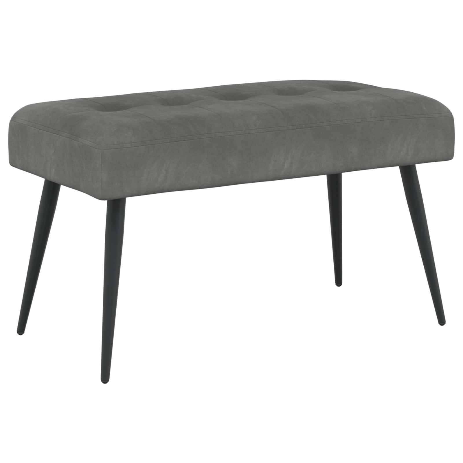 vidaXL Bank mit Knopfheftung Dunkelgrau 80 x 40 x 46 cm Samt