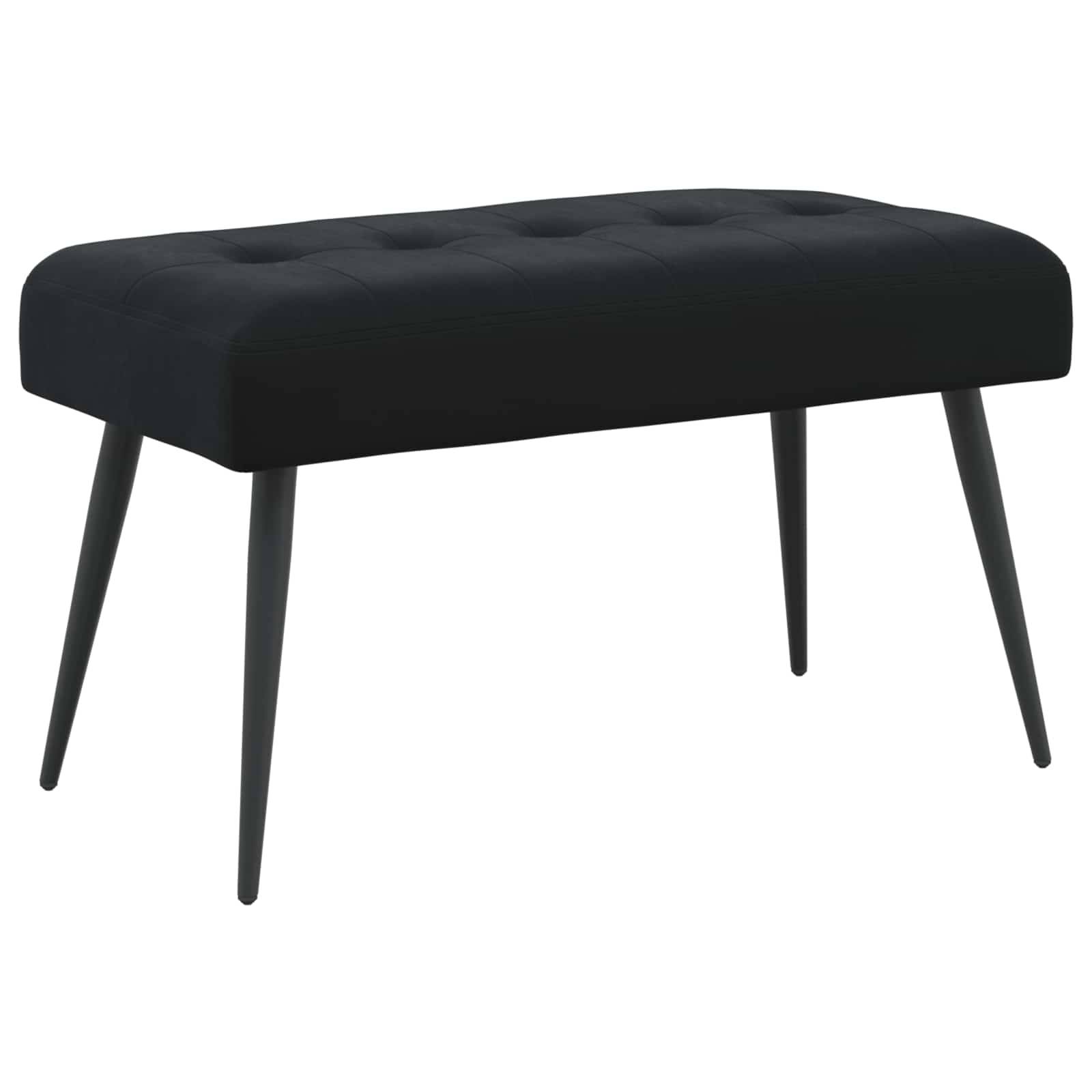vidaXL Bank mit Knopfheftung Schwarz 80 x 40 x 46 cm Samt