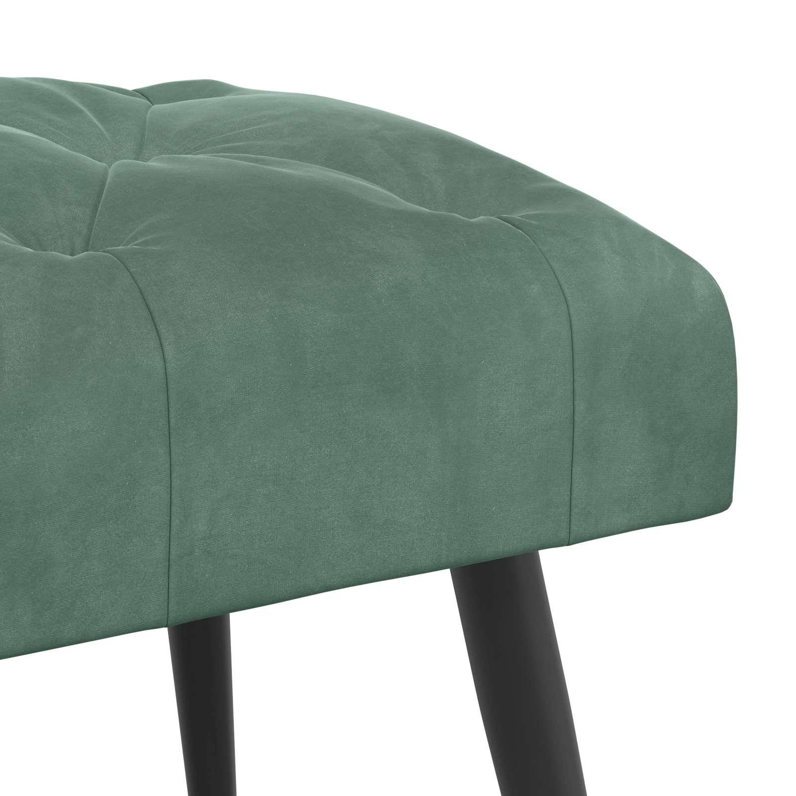 vidaXL Bank mit Knopfheftung Meergrün 110 x 40 x 46 cm Samt