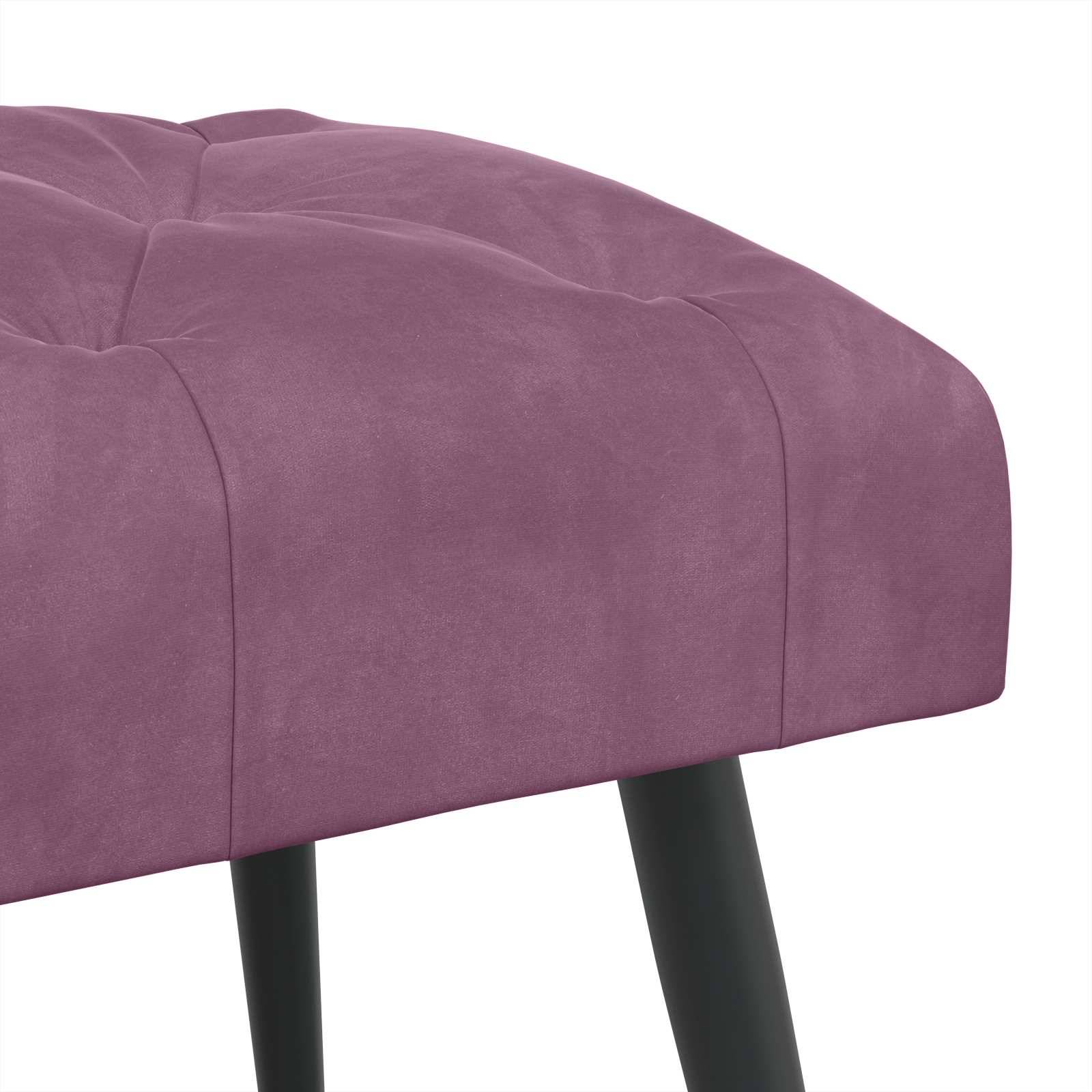 vidaXL Bank mit Knopfheftung Lila 80 x 40 x 46 cm Samt
