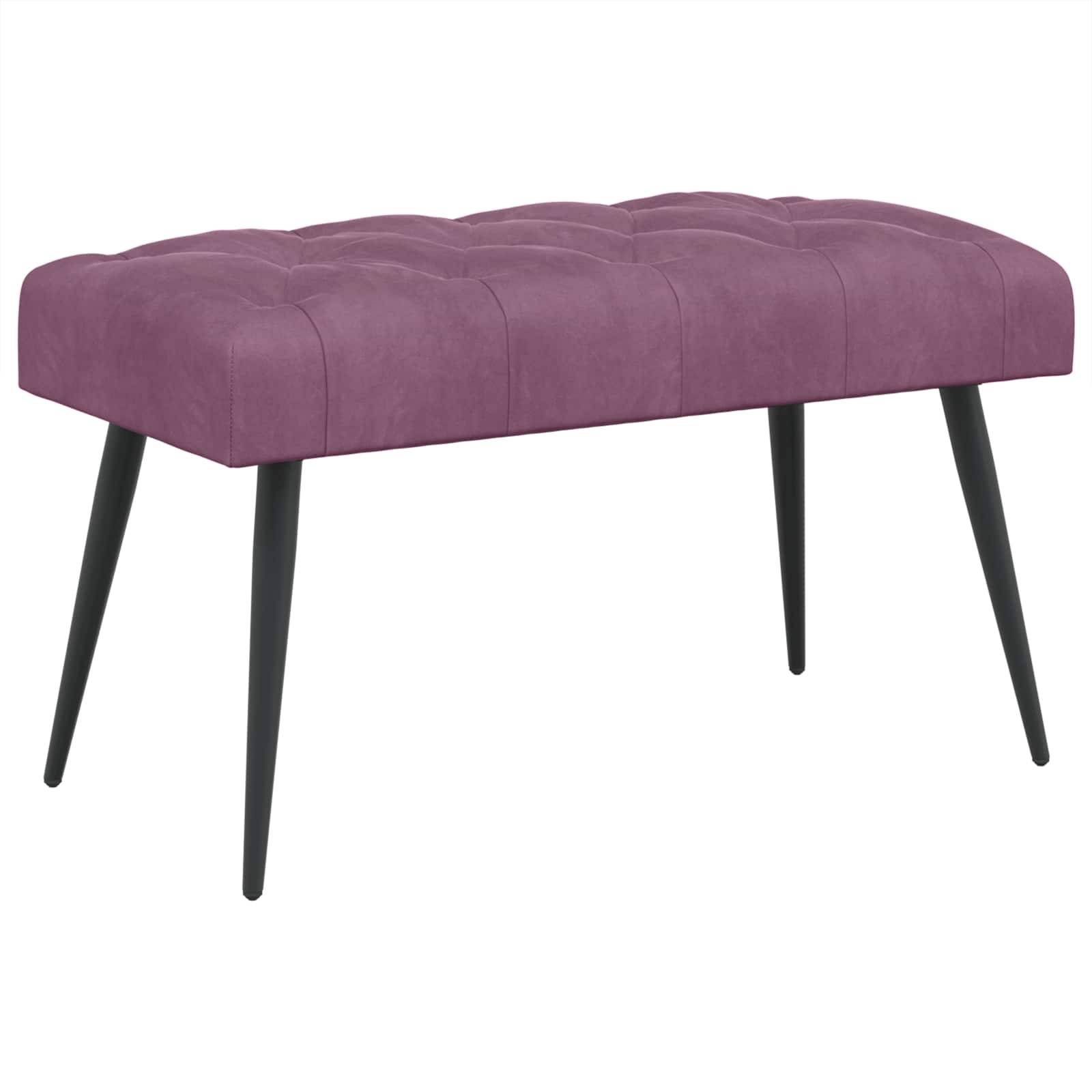vidaXL Bank mit Knopfheftung Lila 80 x 40 x 46 cm Samt