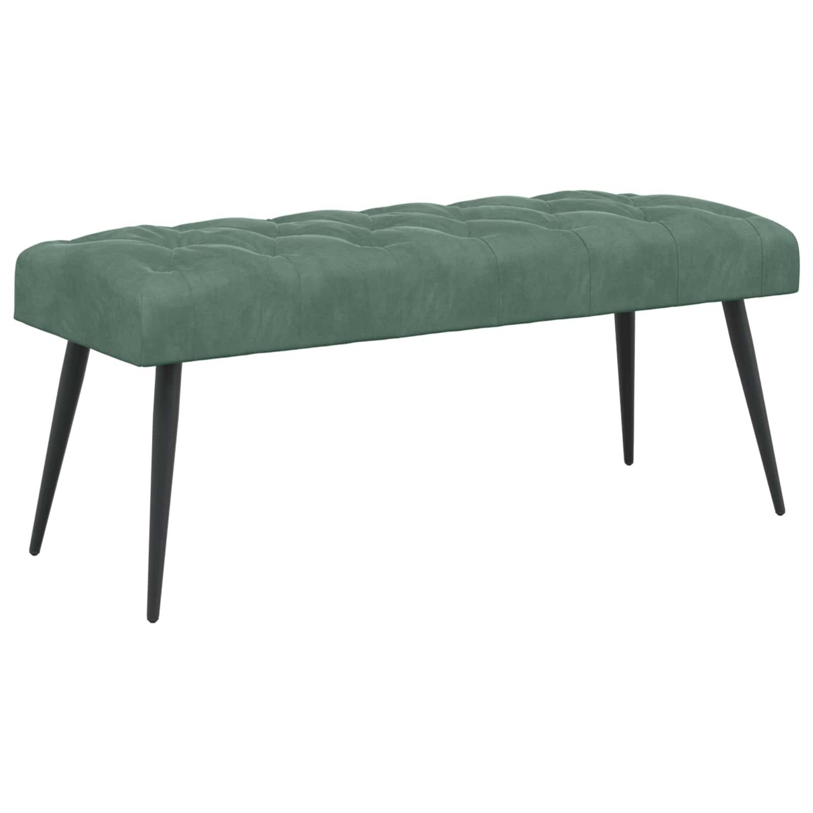 vidaXL Bank mit Knopfheftung Meergrün 110 x 40 x 46 cm Samt