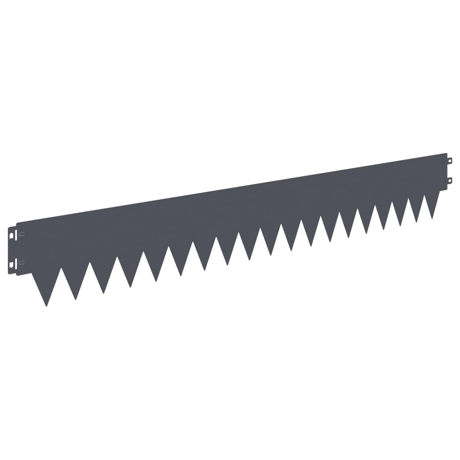 vidaXL Raseneinfassung 10 pcs 103 x 15 cm Metall Anthrazit