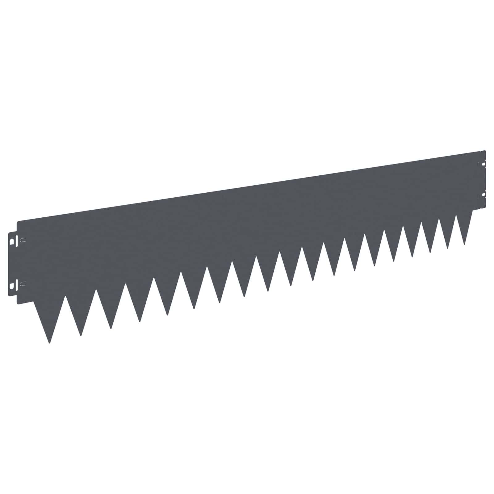vidaXL Raseneinfassung 10 pcs 103 x 20 cm Metall Anthrazit